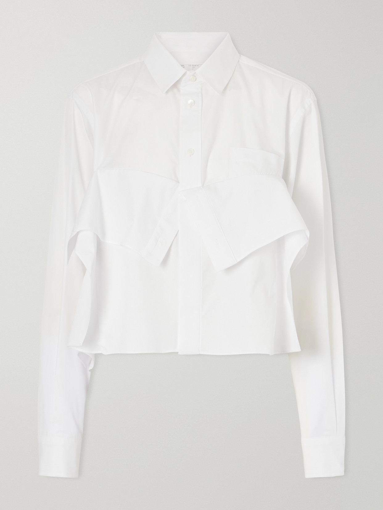 Sacai Poplin Shirt In Neutral