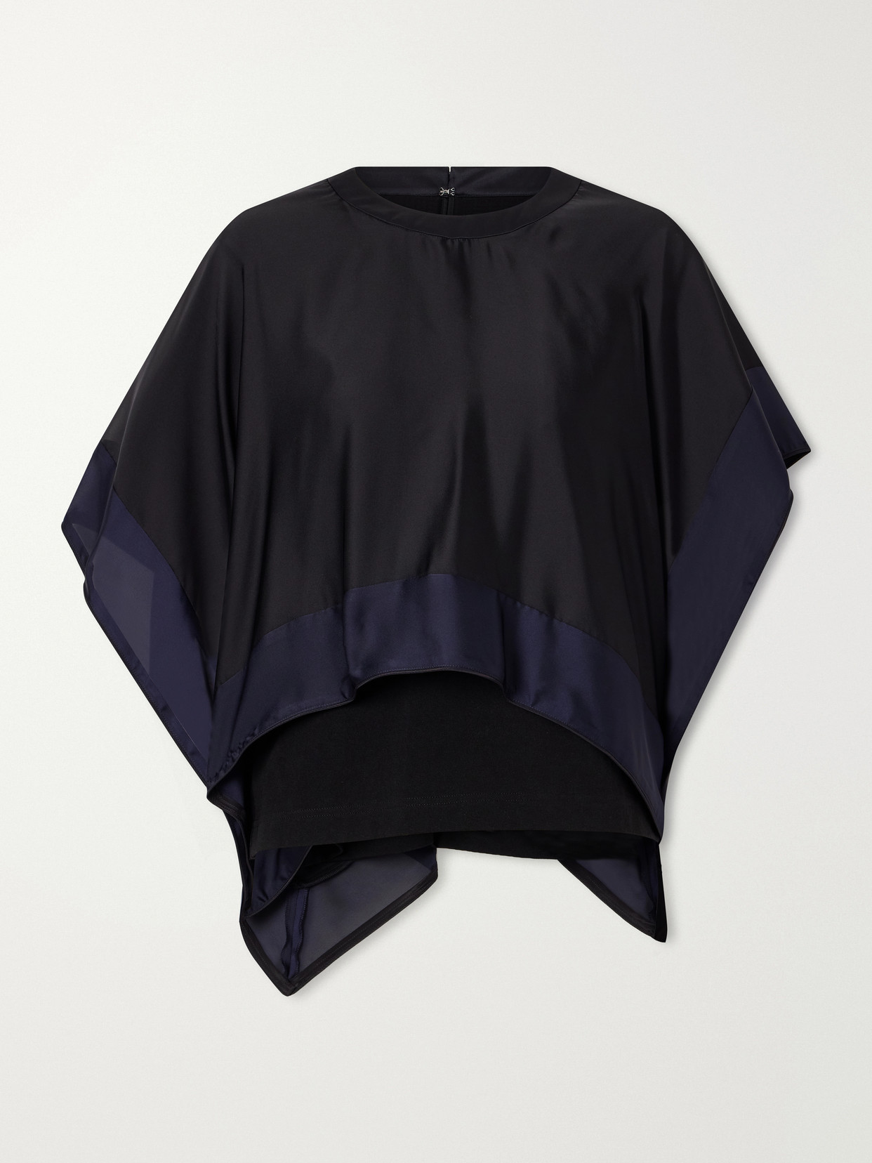 Layered Cotton-Trimmed Blouse