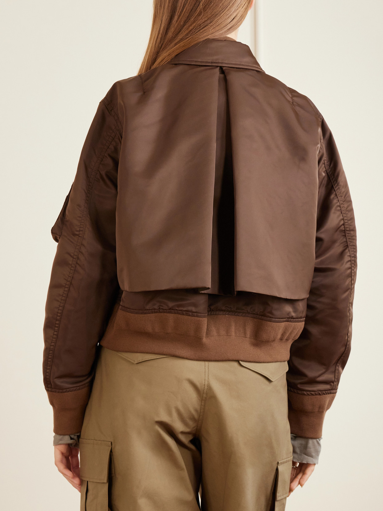 Cropped Padded Shell Bomber