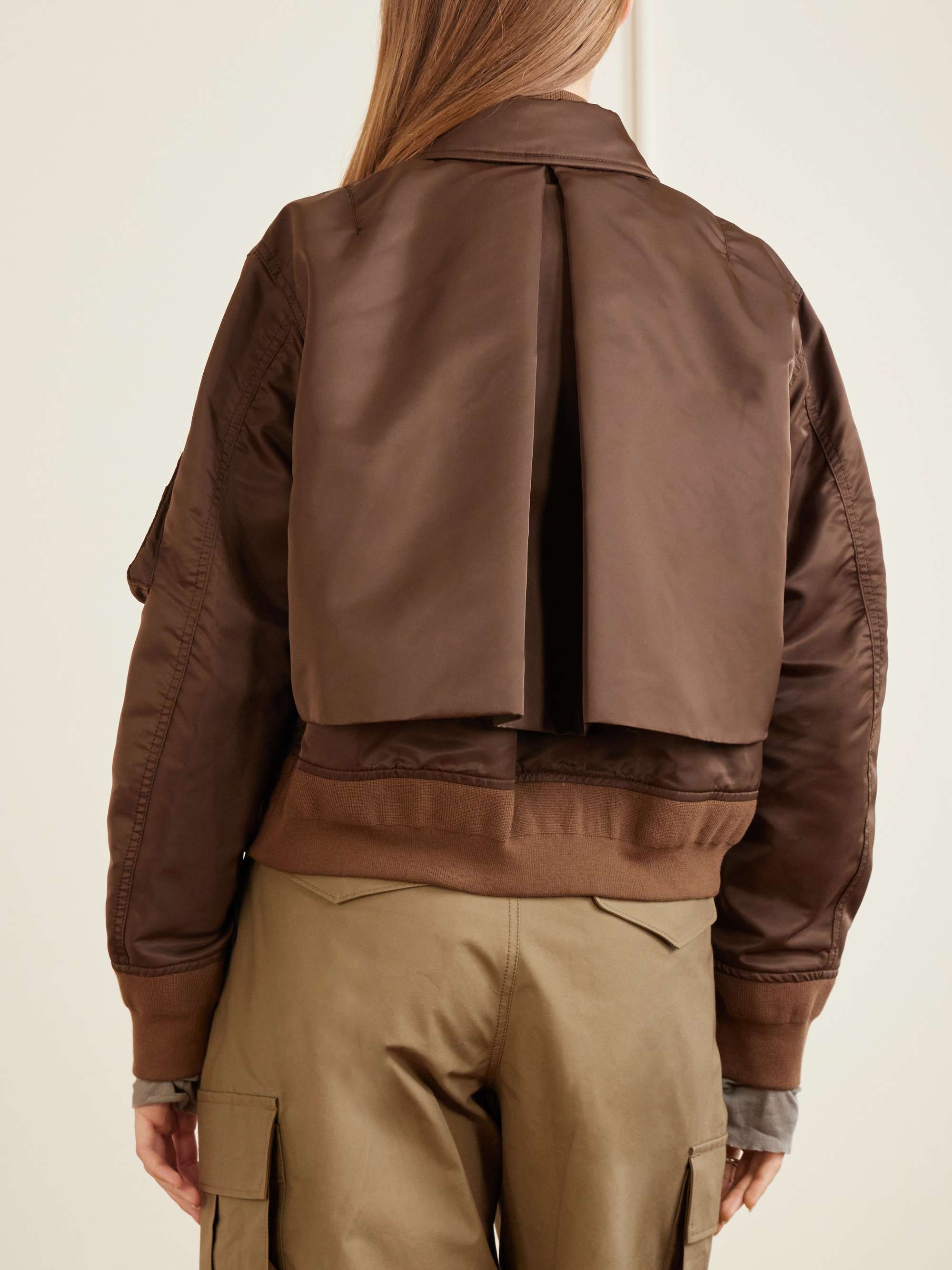 SACAI Cropped padded shell bomber | NET-A-PORTER