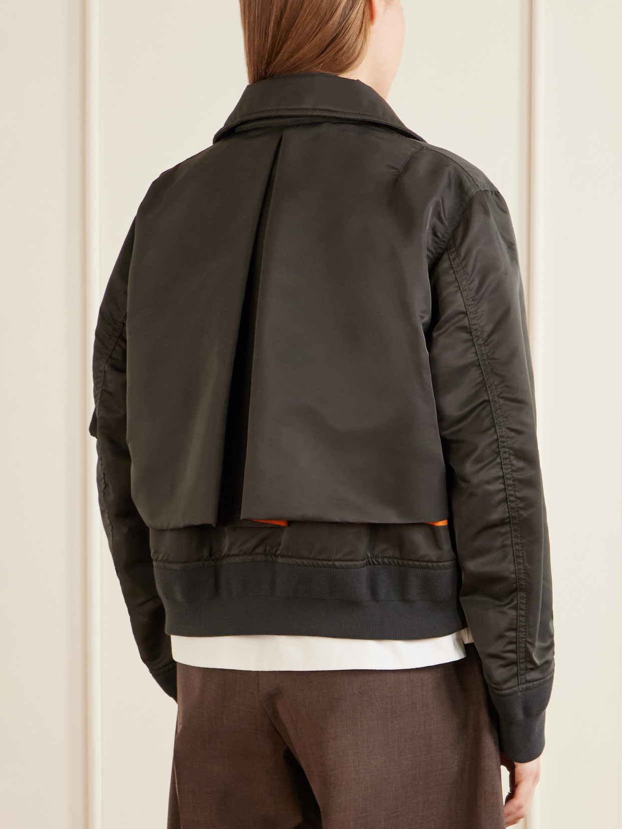 Cropped Padded Shell Bomber