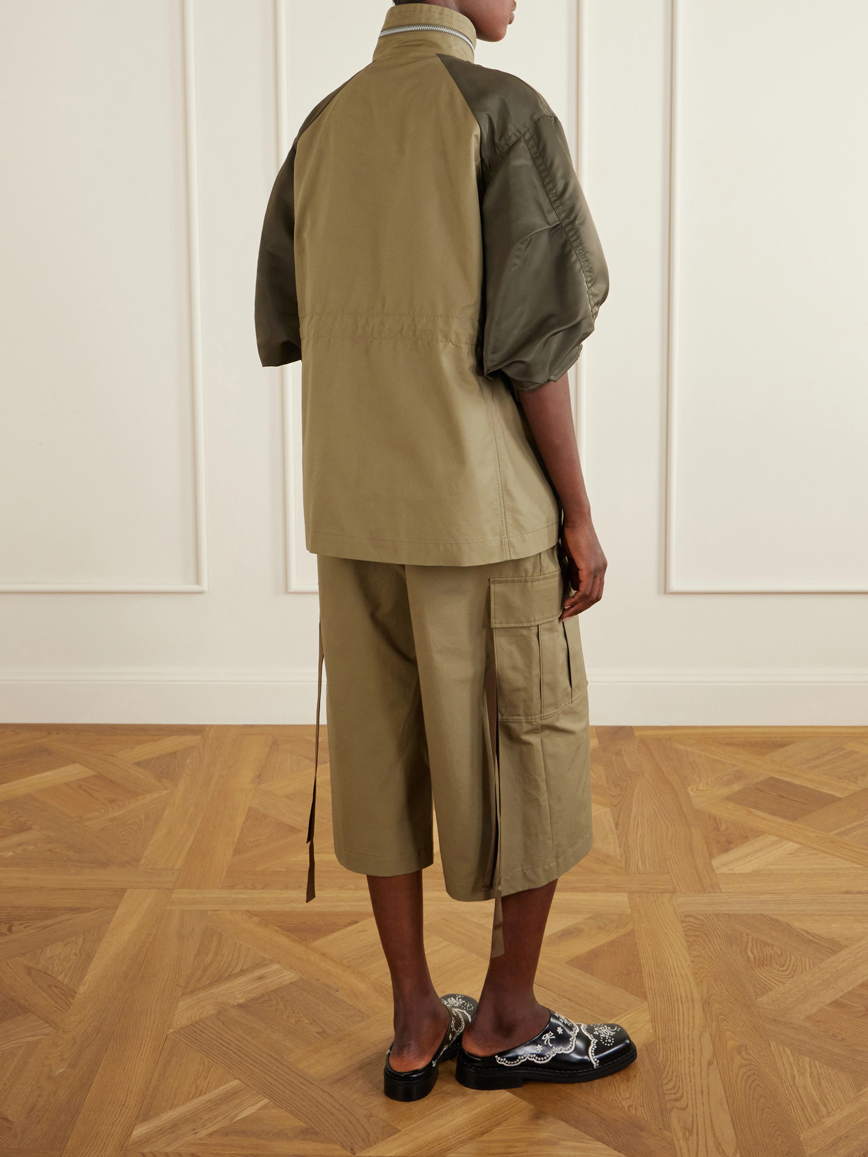 Shell-Trimmed Cotton Jacket