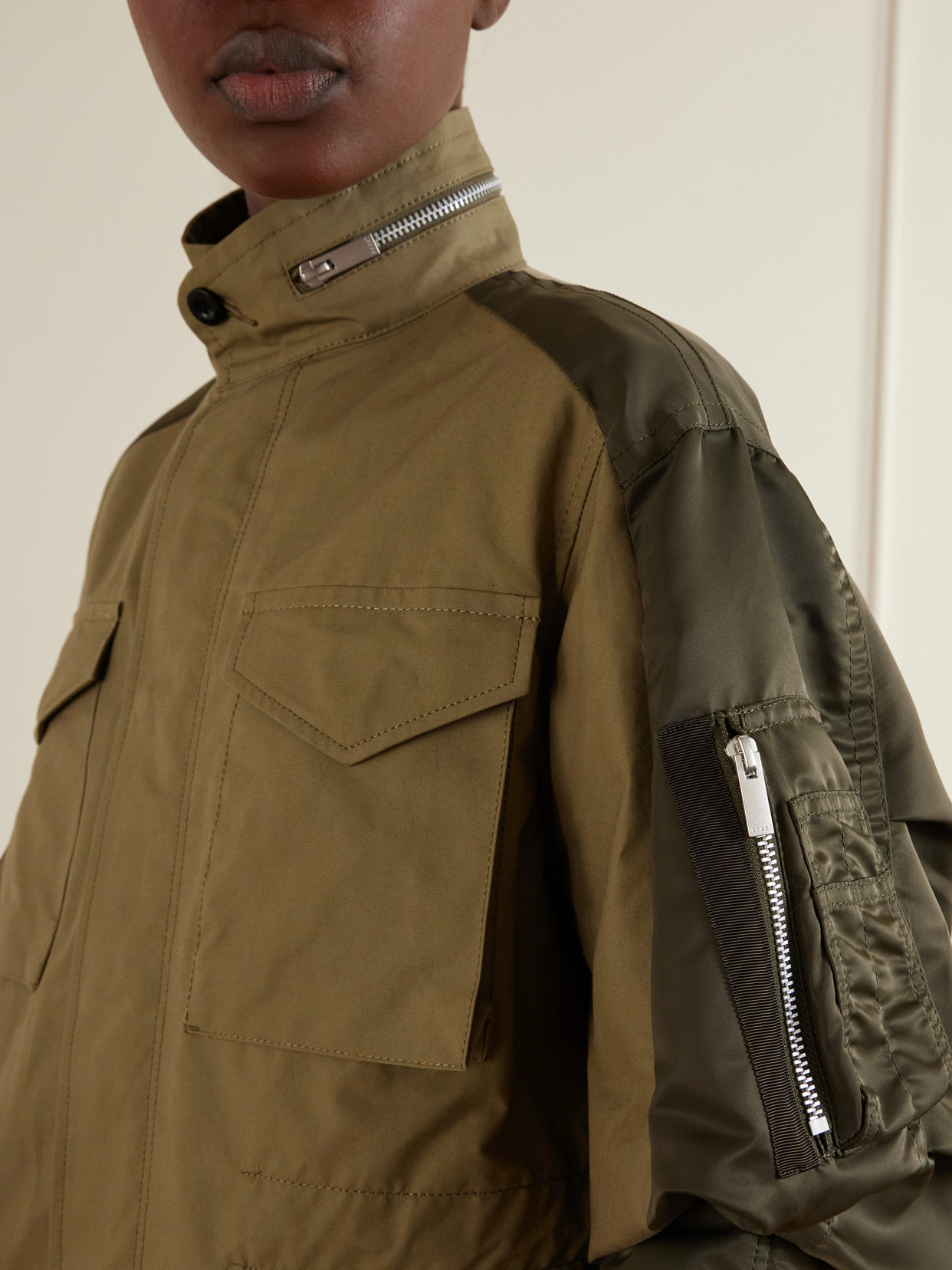 Shell-Trimmed Cotton Jacket