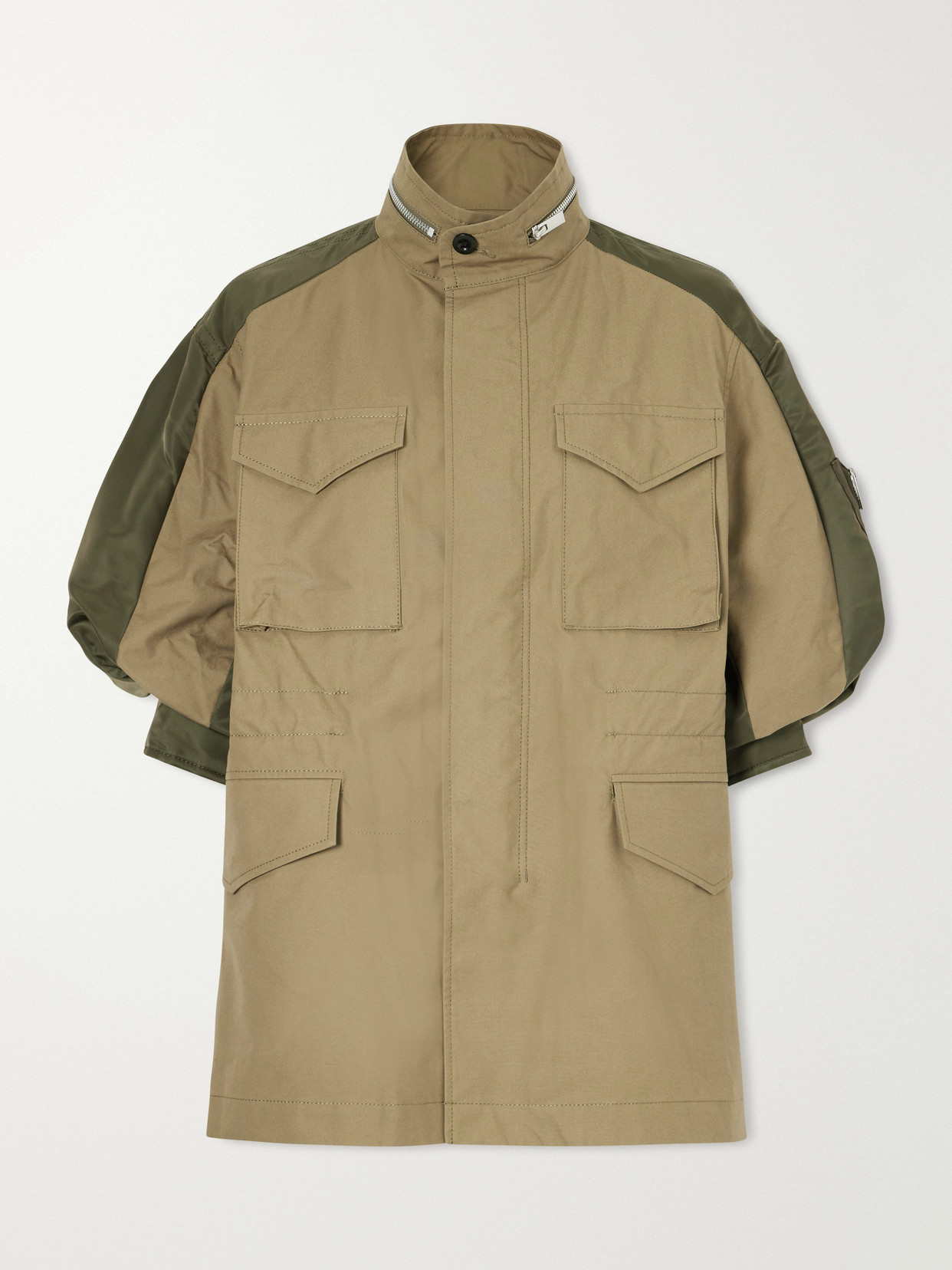 Shell-Trimmed Cotton Jacket