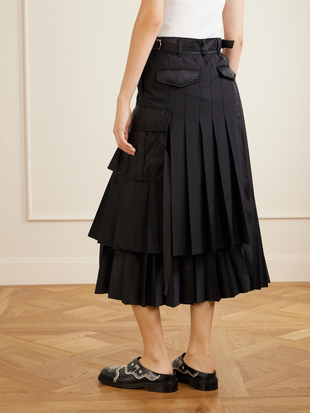 Pleated Twill And Midi