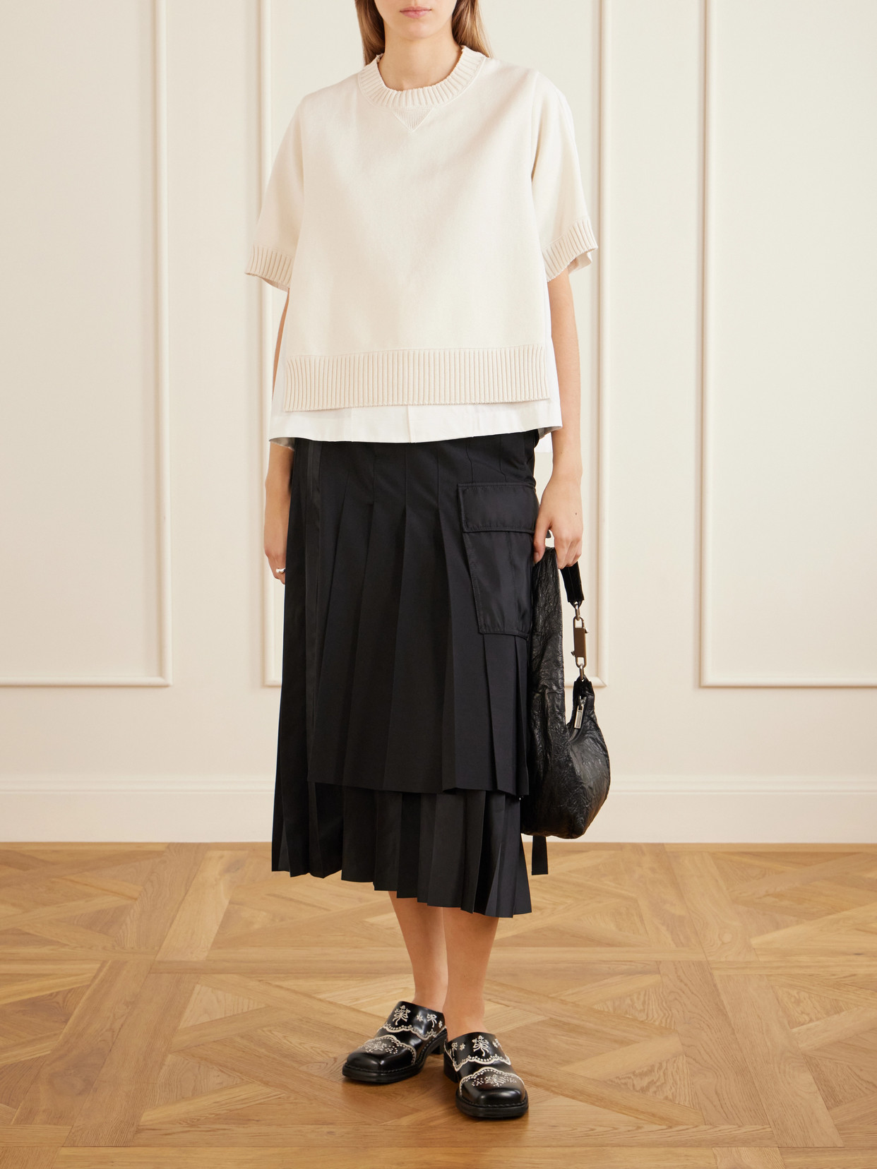 Pleated Twill And Midi