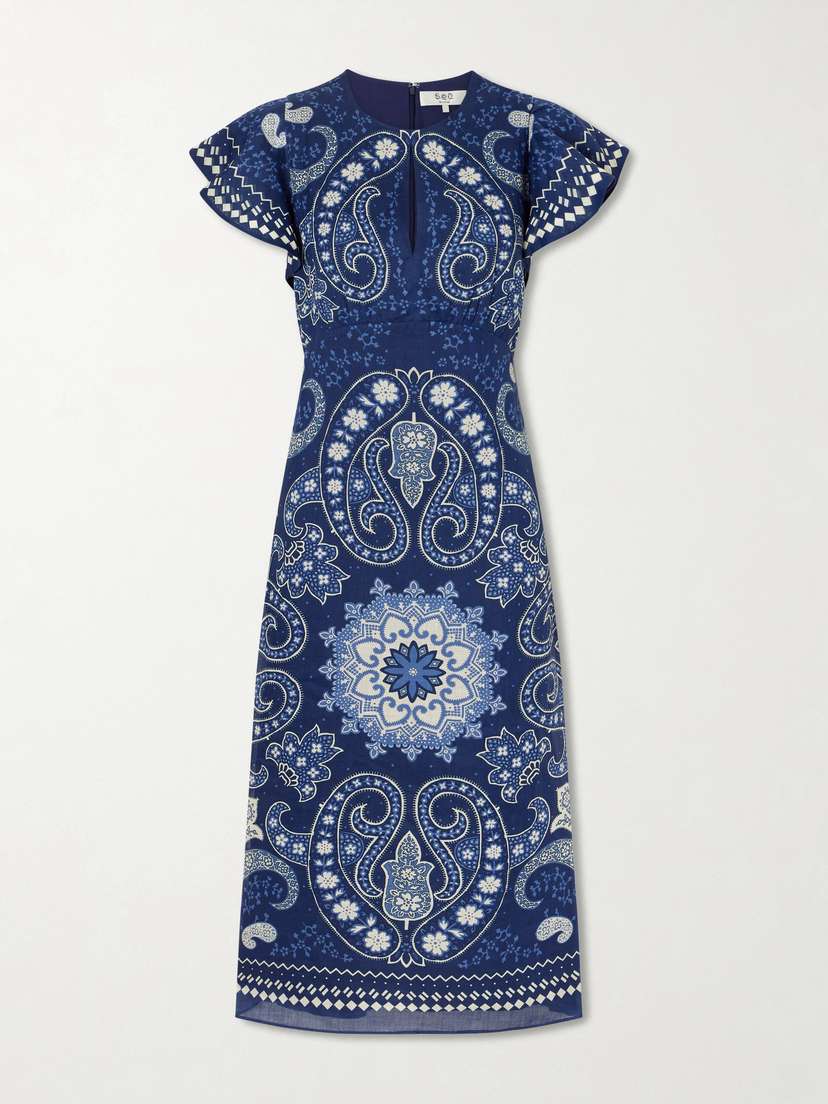 Sea Emelina Paisley-printed Ramie Midi Dress | Thumbnail 5 Sea Emelina Paisley-printed Ramie Midi Dress | Thumbnail 5