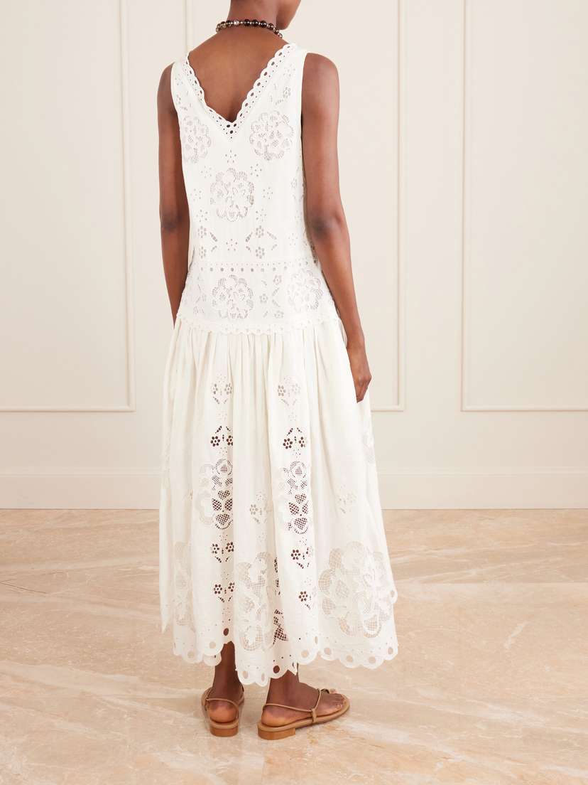 Sea Gardener Broderie Anglaise Cotton-blend Dress | Thumbnail 3