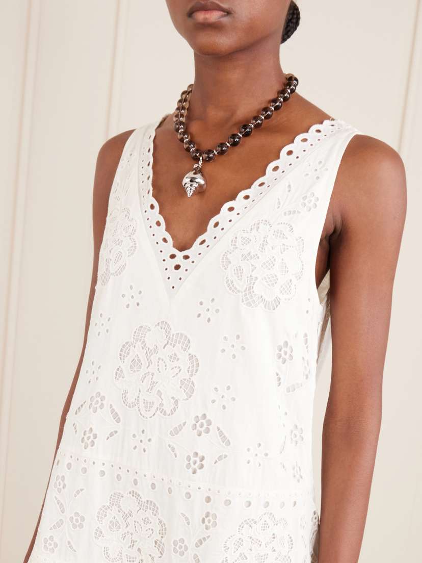 Sea Gardener Broderie Anglaise Cotton-blend Dress | Thumbnail 4