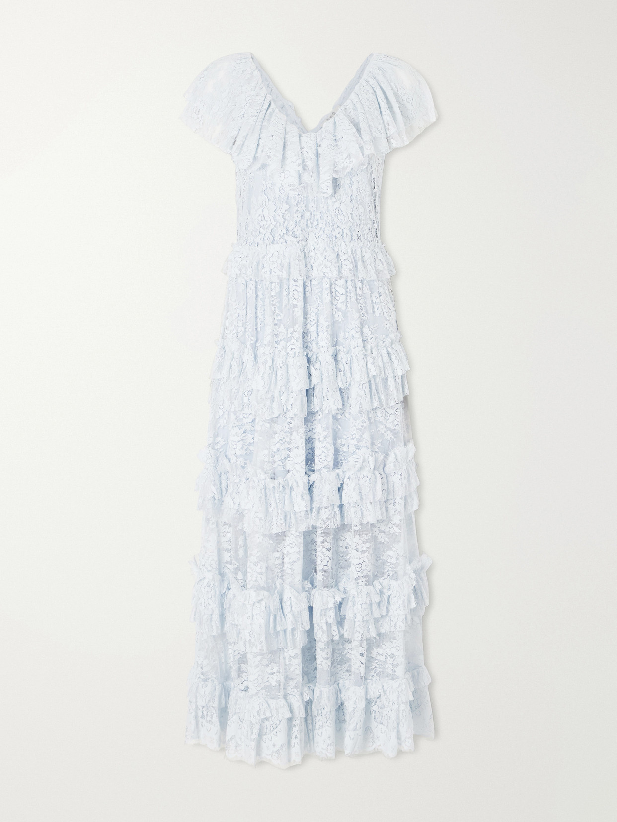 Sharleen Ruffled Lace Maxi Dress