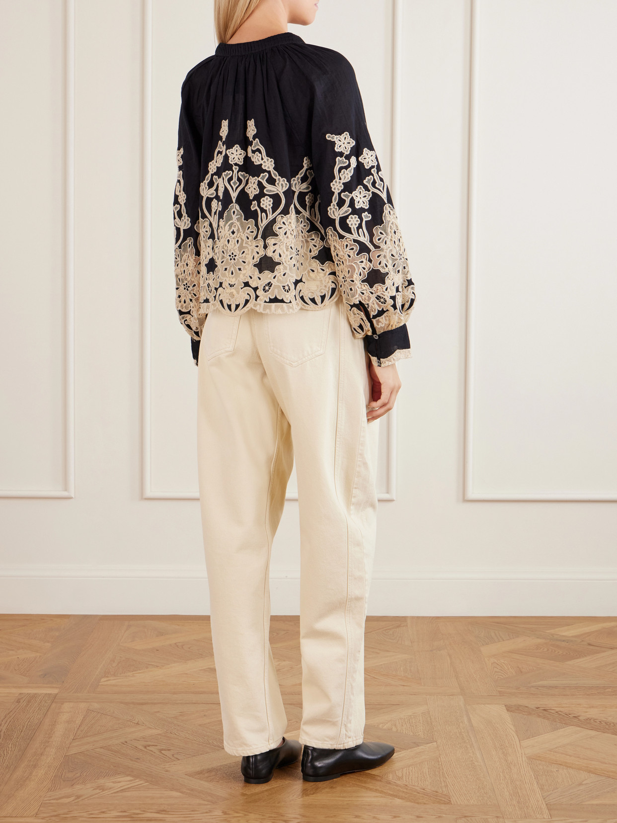 Gracelyn Broderie-Anglaise Cotton Blouse