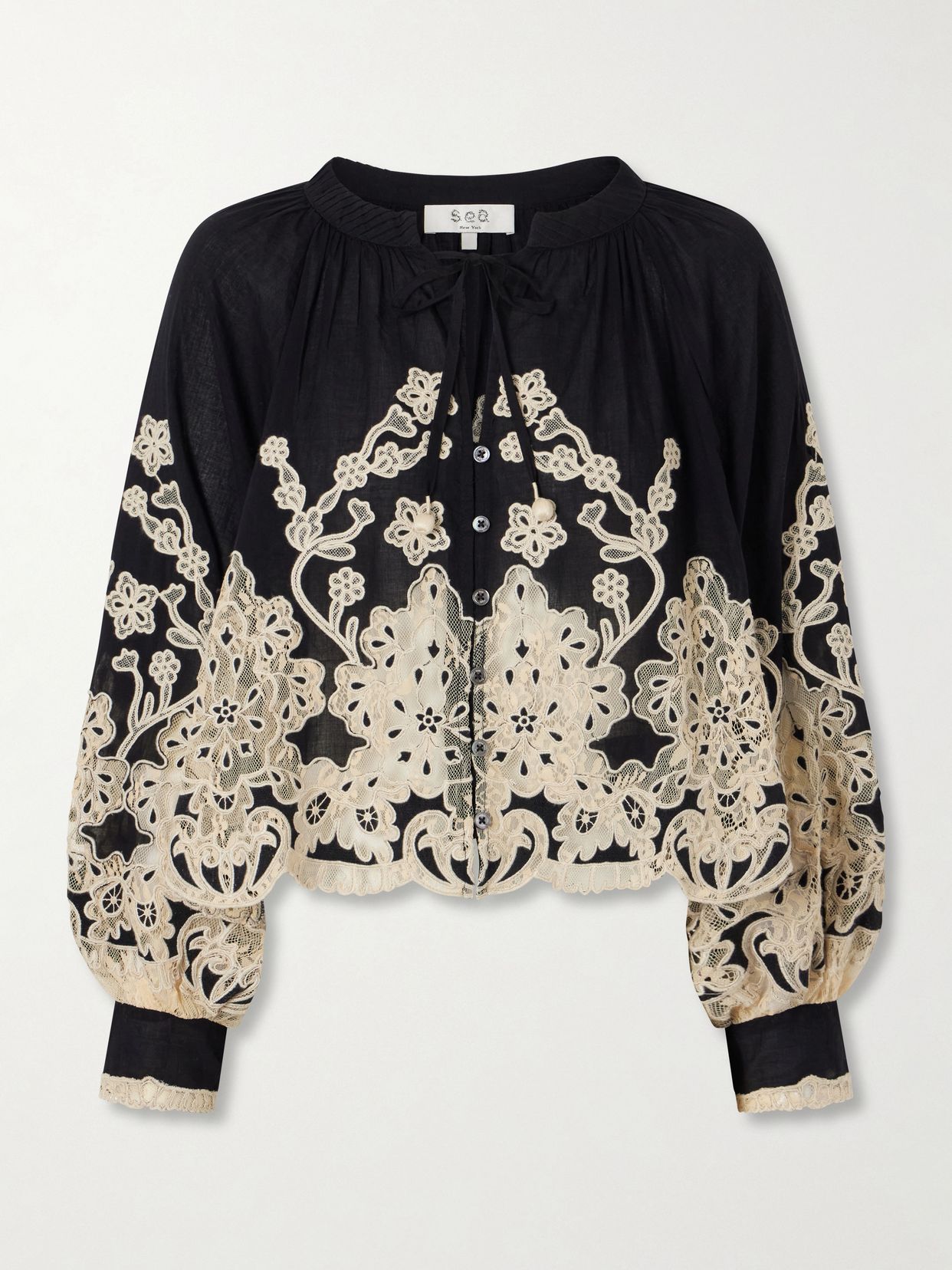 Gracelyn Broderie Anglaise Cotton Blouse