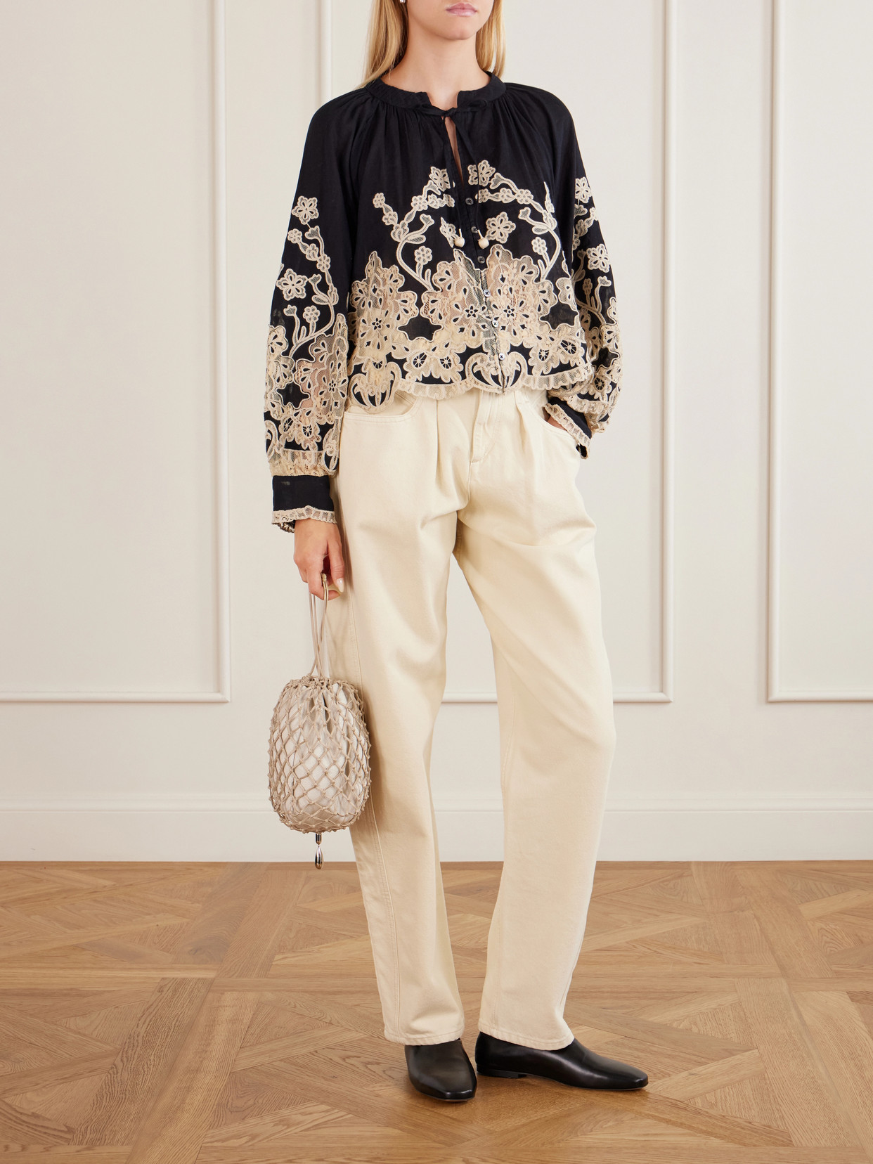 Gracelyn Broderie-Anglaise Cotton Blouse