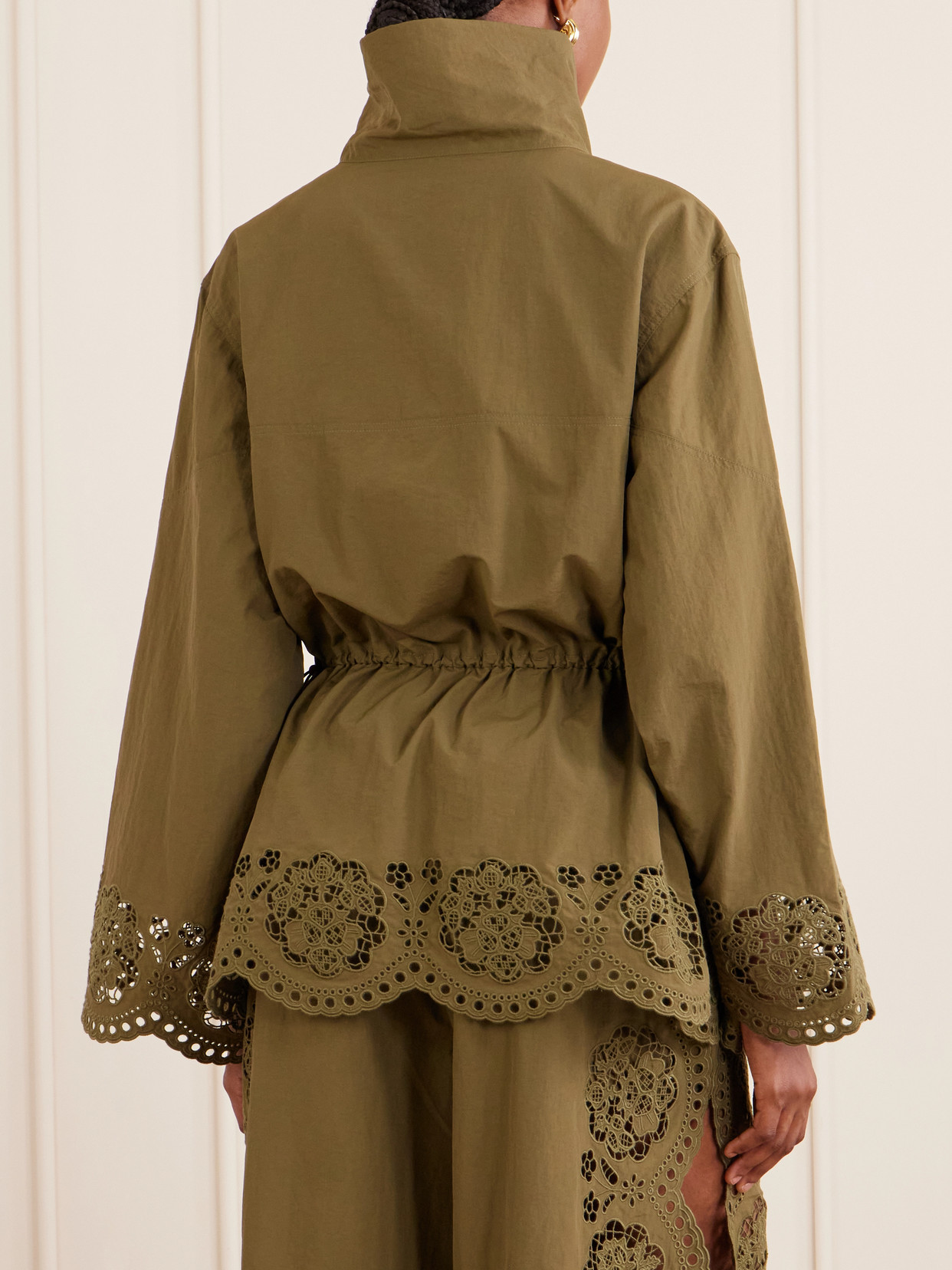 Vittoria Broderie Anglaise-Trimmed Jacket