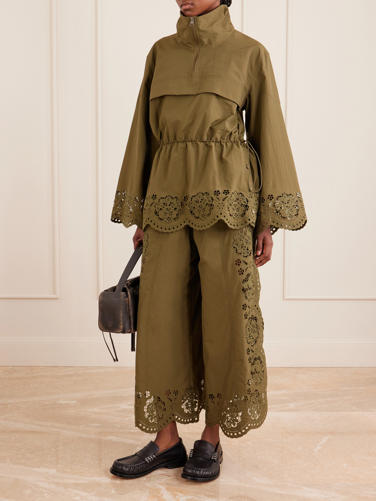 Vittoria Broderie Anglaise-Trimmed Jacket