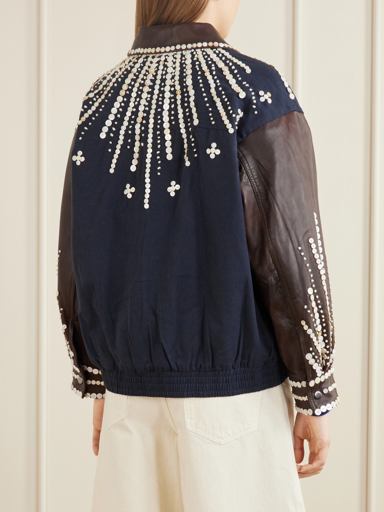 Georgie Button-Embellished Cotton-Canvas And Jacket