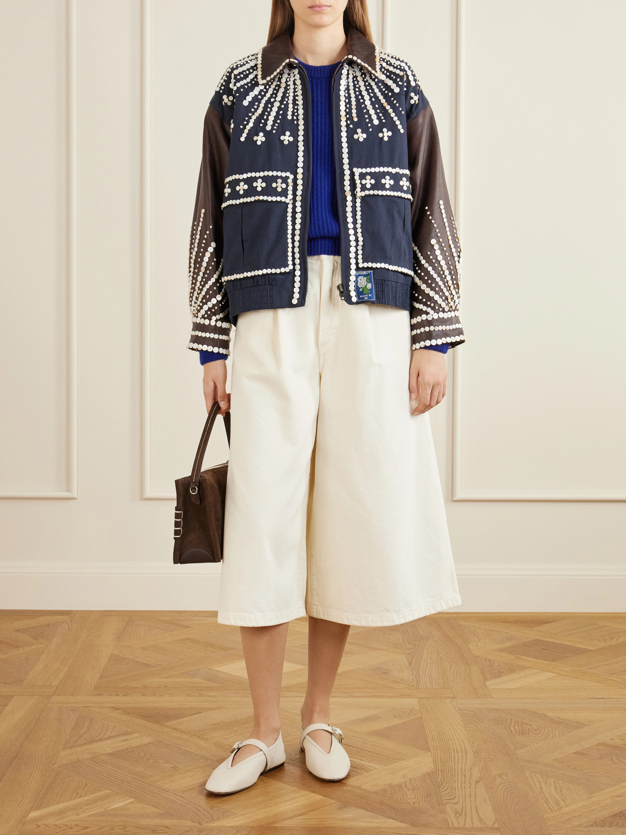 Georgie Button-Embellished Cotton-Canvas And Jacket