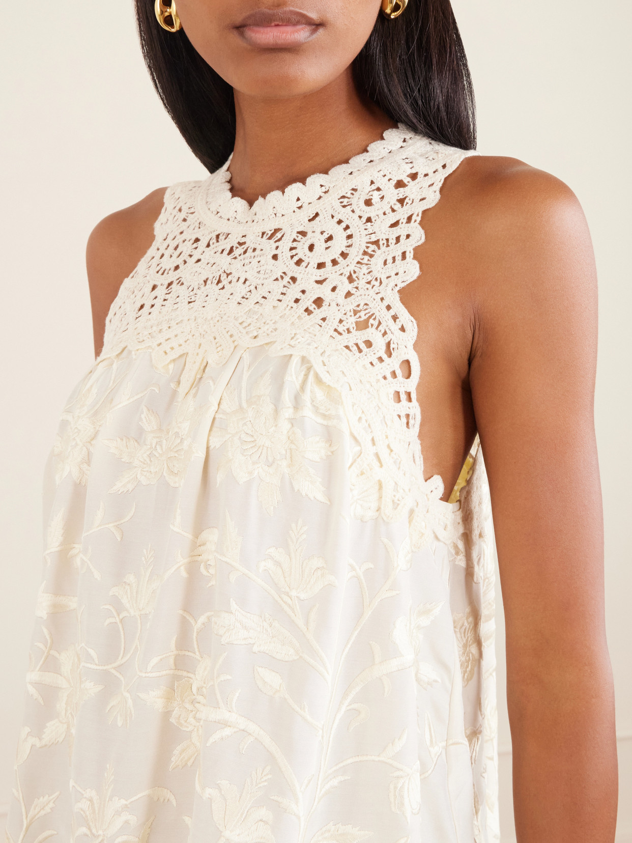 Alina Lace-Embroidered Blouse