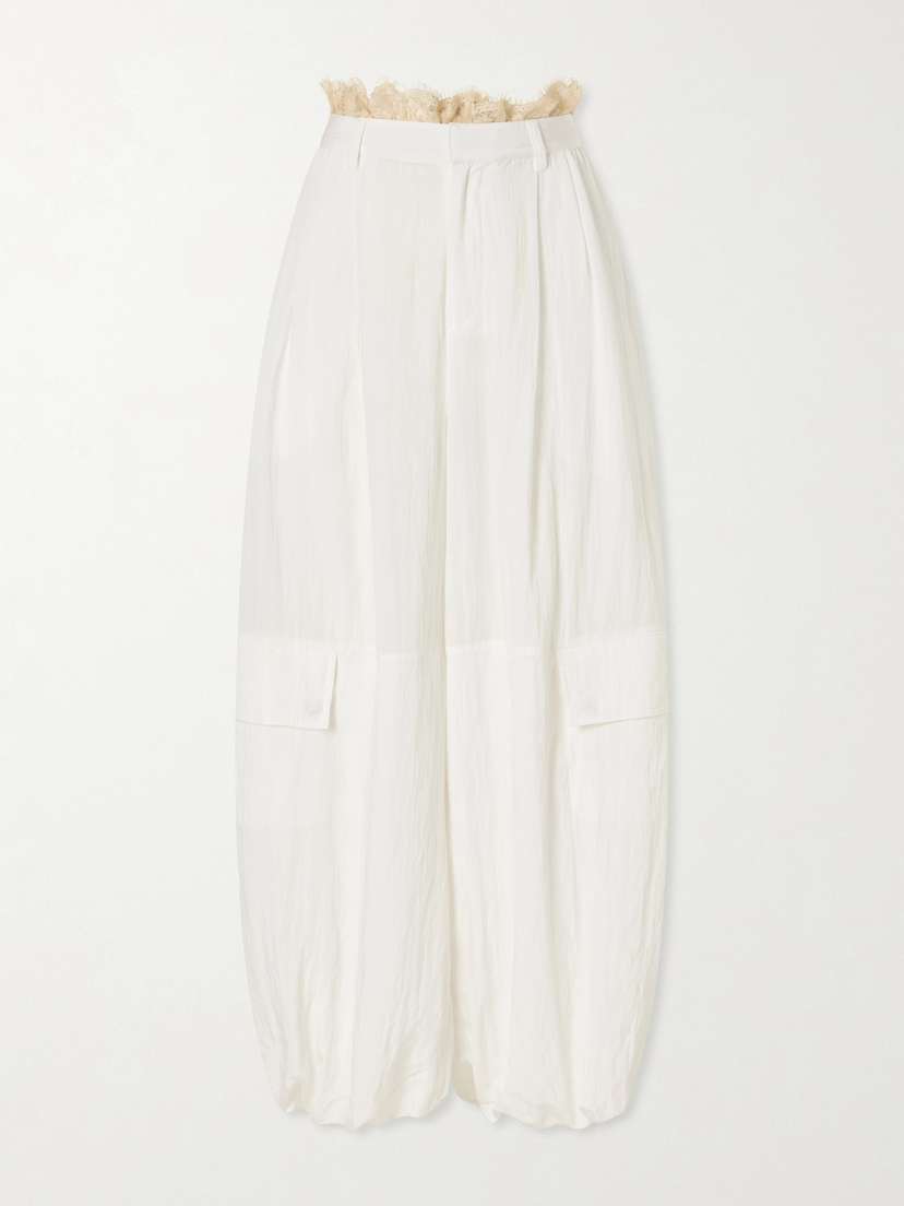 Sea Lisette Lace-trimmed Shell Balloon Pants