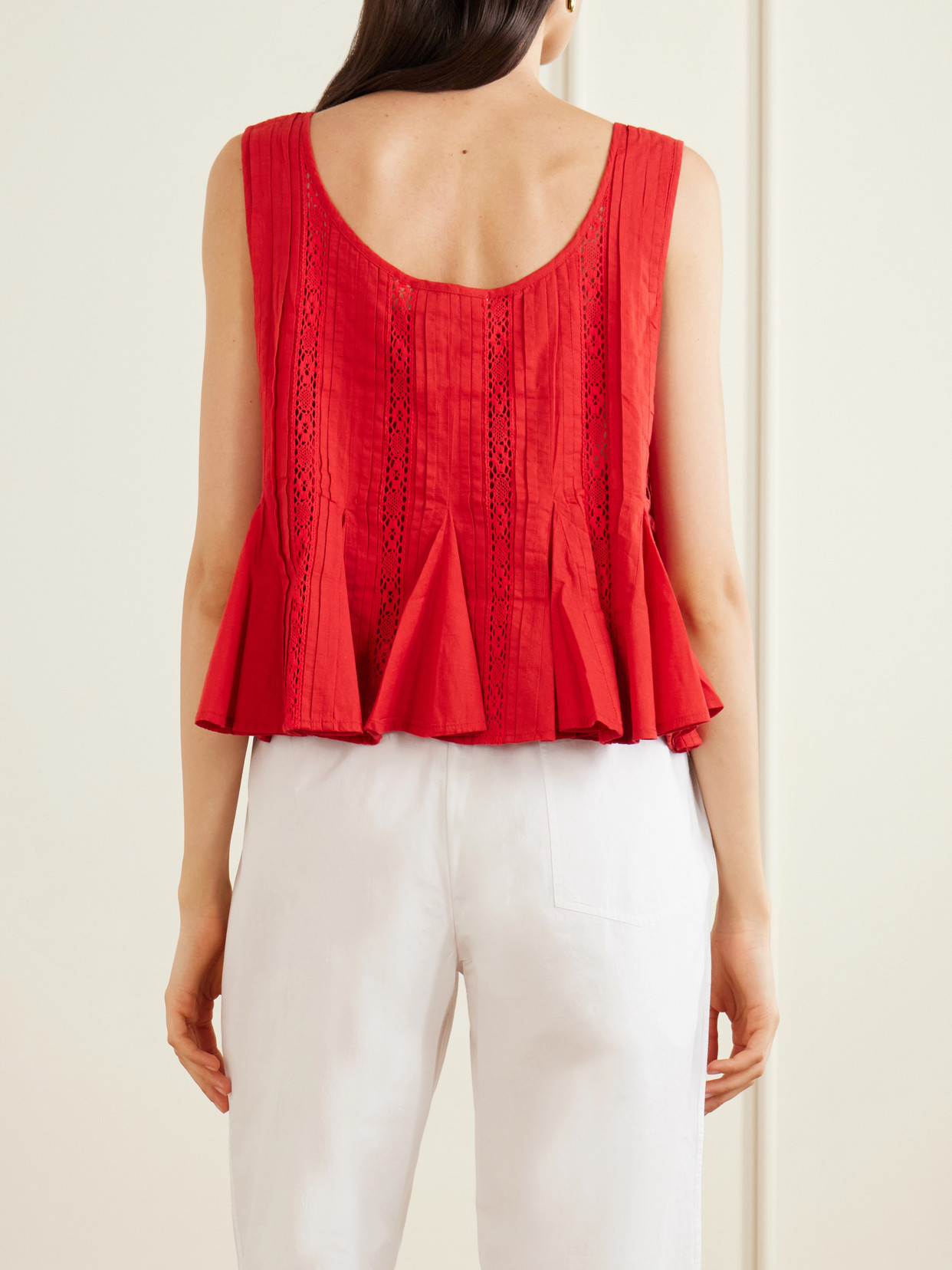 Pippa Embroidered Cotton Tank