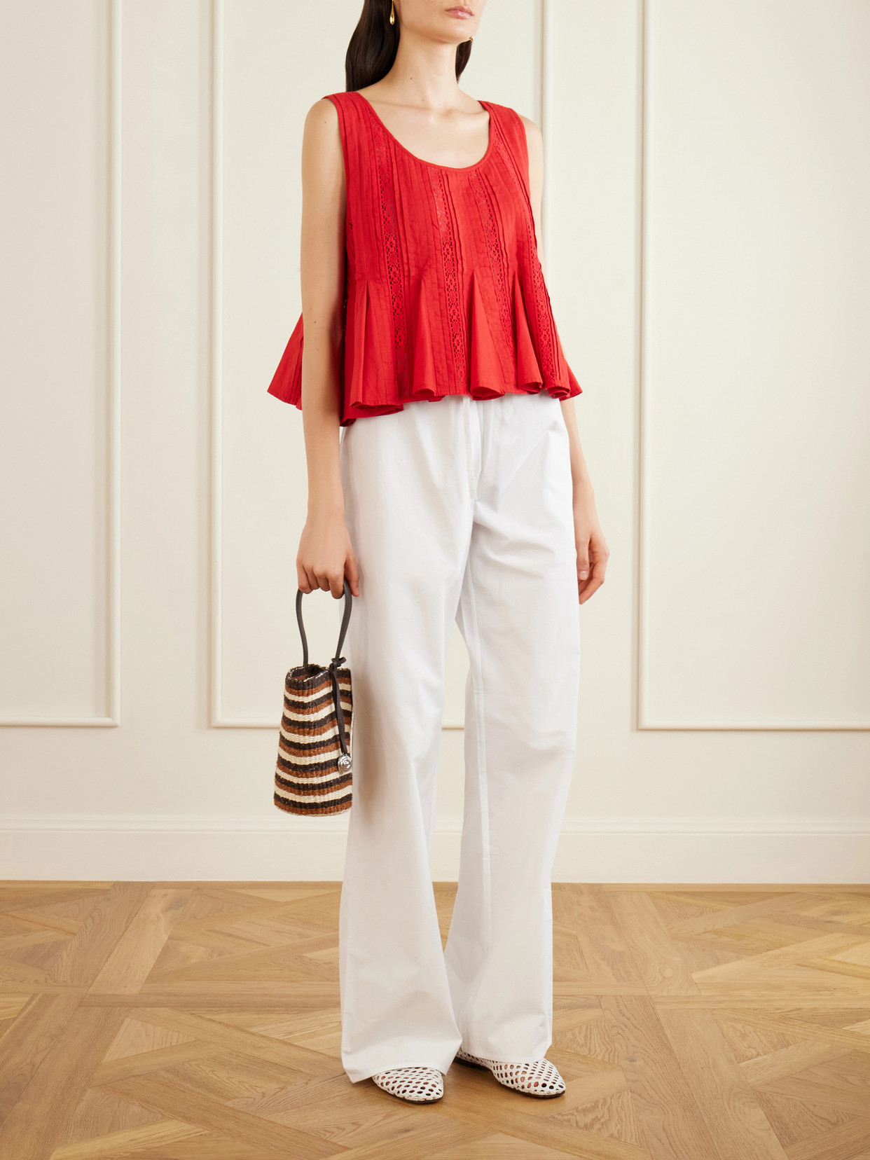 Pippa Embroidered Cotton Tank