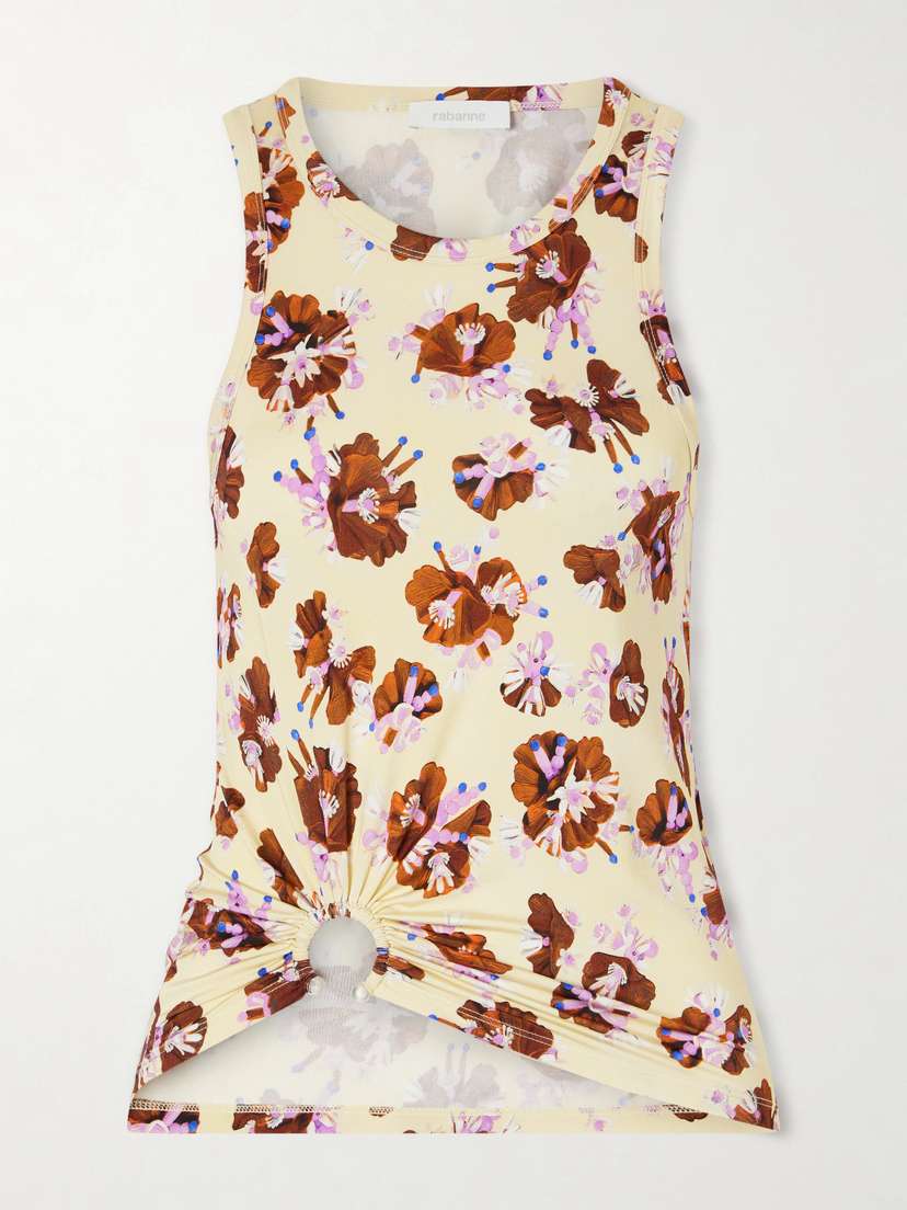 Rabanne Gathered Floral-print Jersey Top | Thumbnail 5 Rabanne Gathered Floral-print Jersey Top | Thumbnail 5