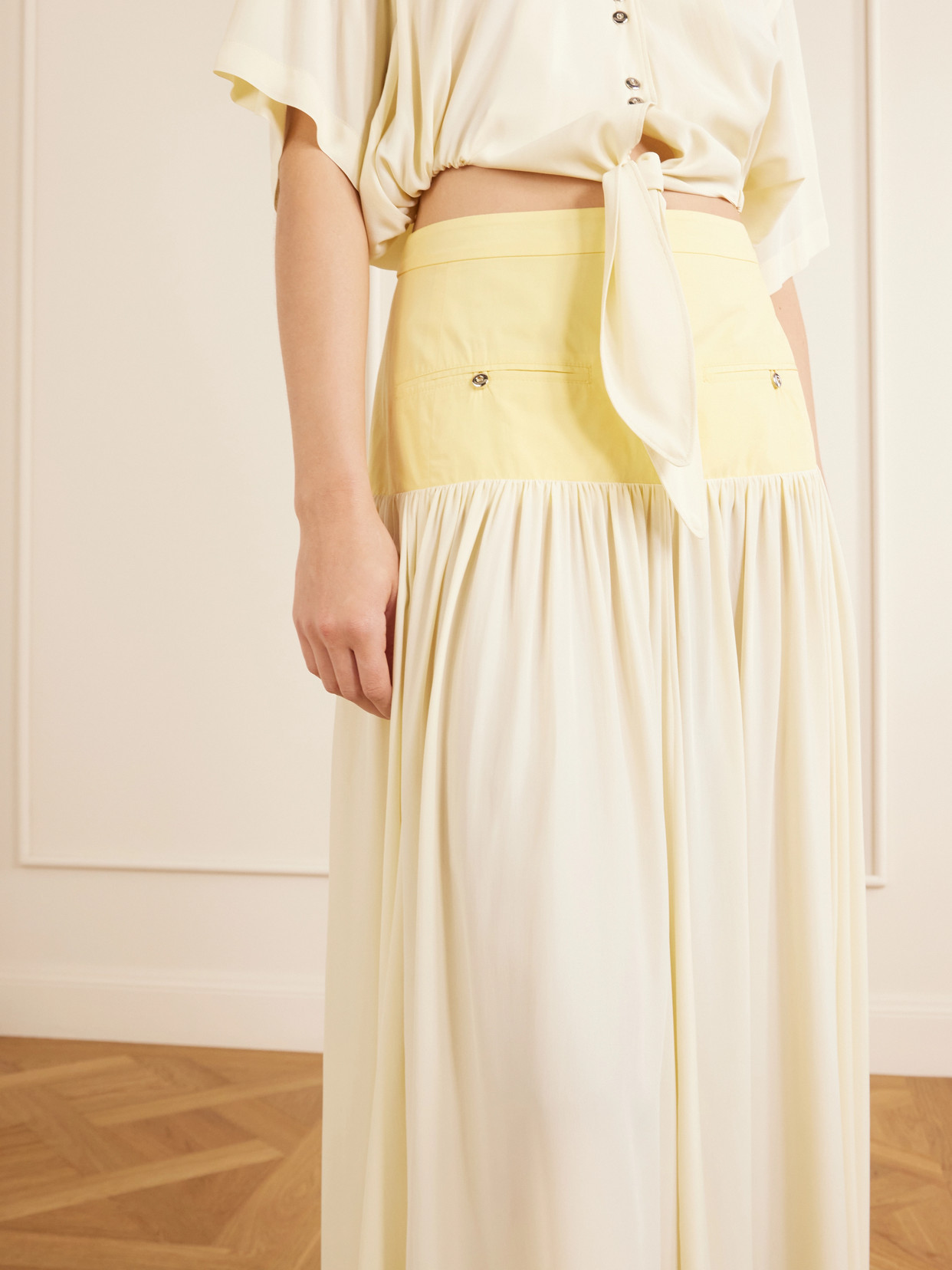 Cotton And Crepe Maxi