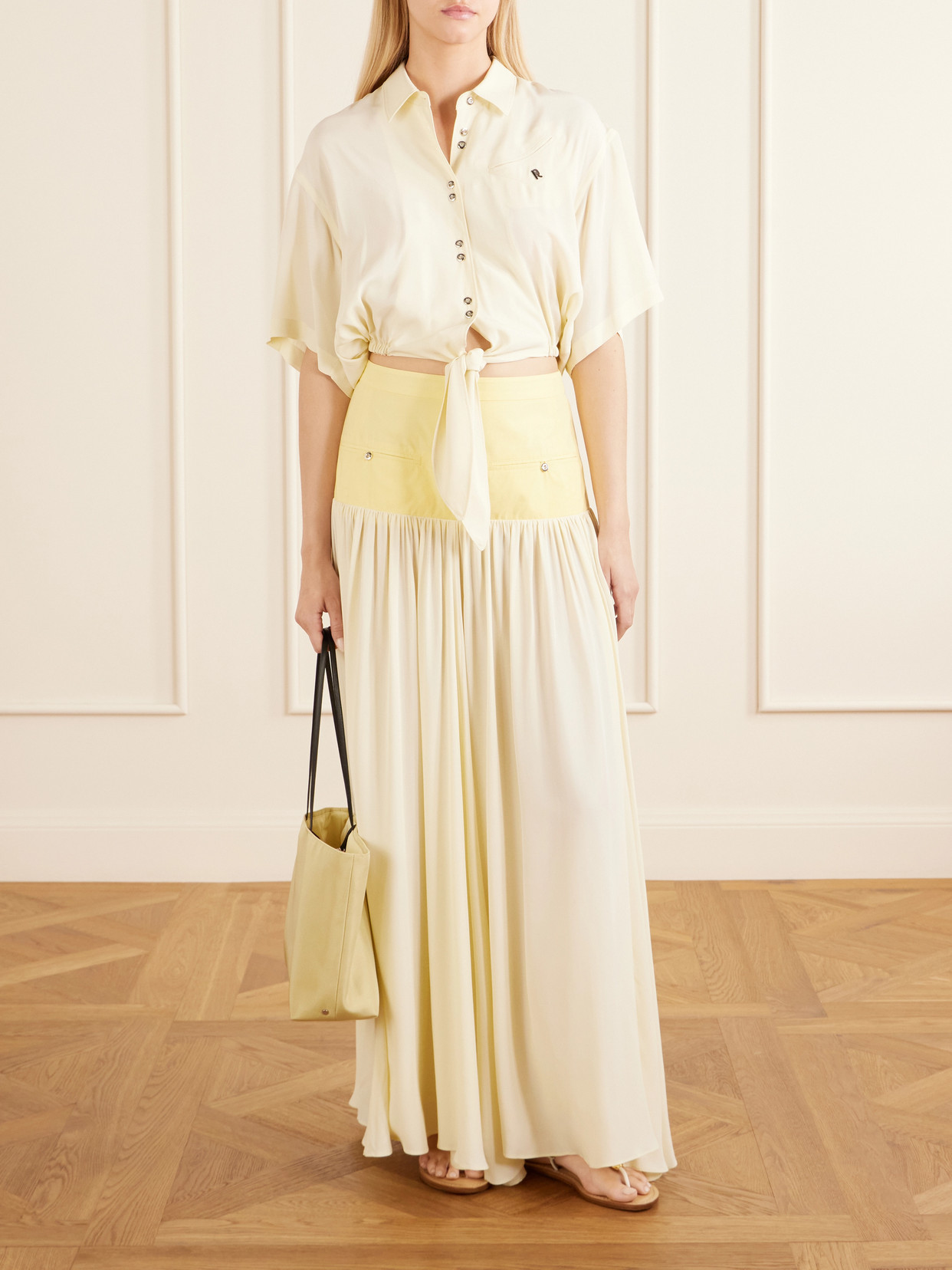 Cotton And Crepe Maxi