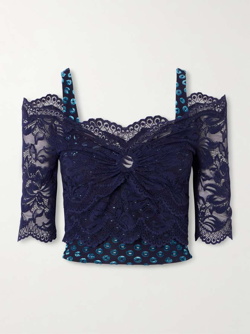 Rabanne Devoré Lace Blouse