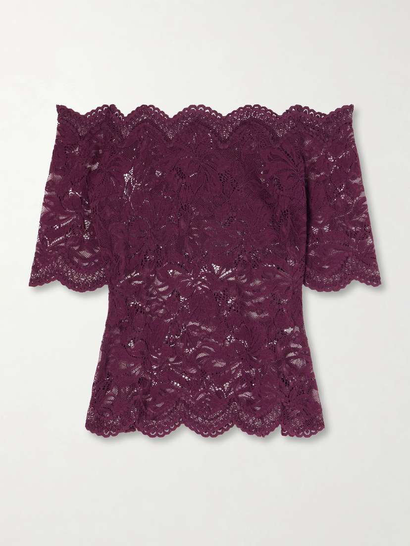 Rabanne Off-the-shoulder Lace Blouse