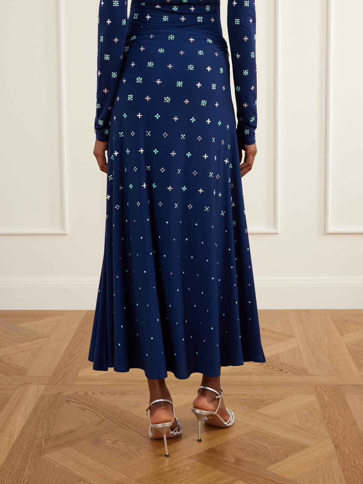 Embellished Stretch-Jersey Maxi