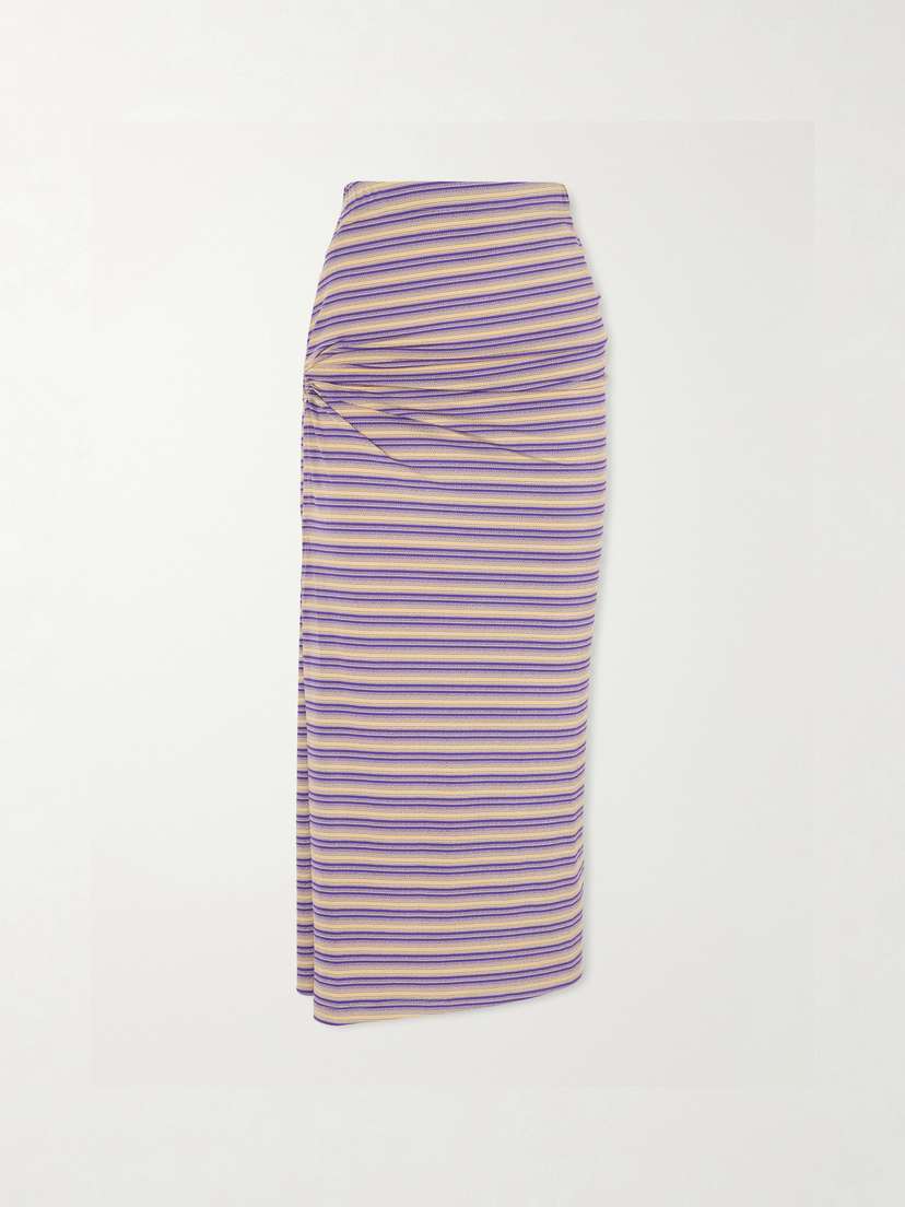 Rabanne Gathered Striped Jersey Maxi Skirt | Thumbnail 5 Rabanne Gathered Striped Jersey Maxi Skirt | Thumbnail 5