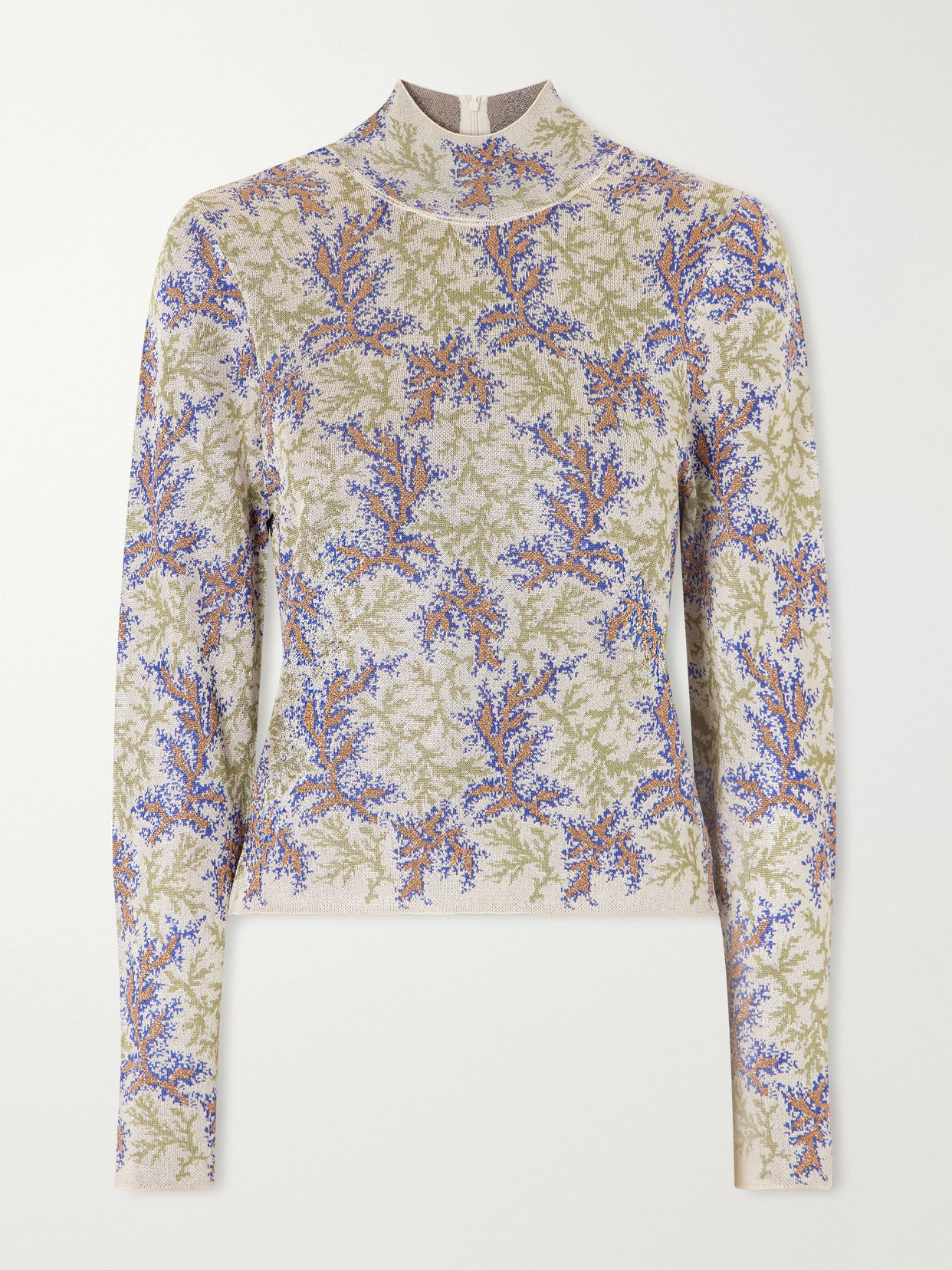Rabanne Intarsia-knit Turtleneck Sweater In Multi