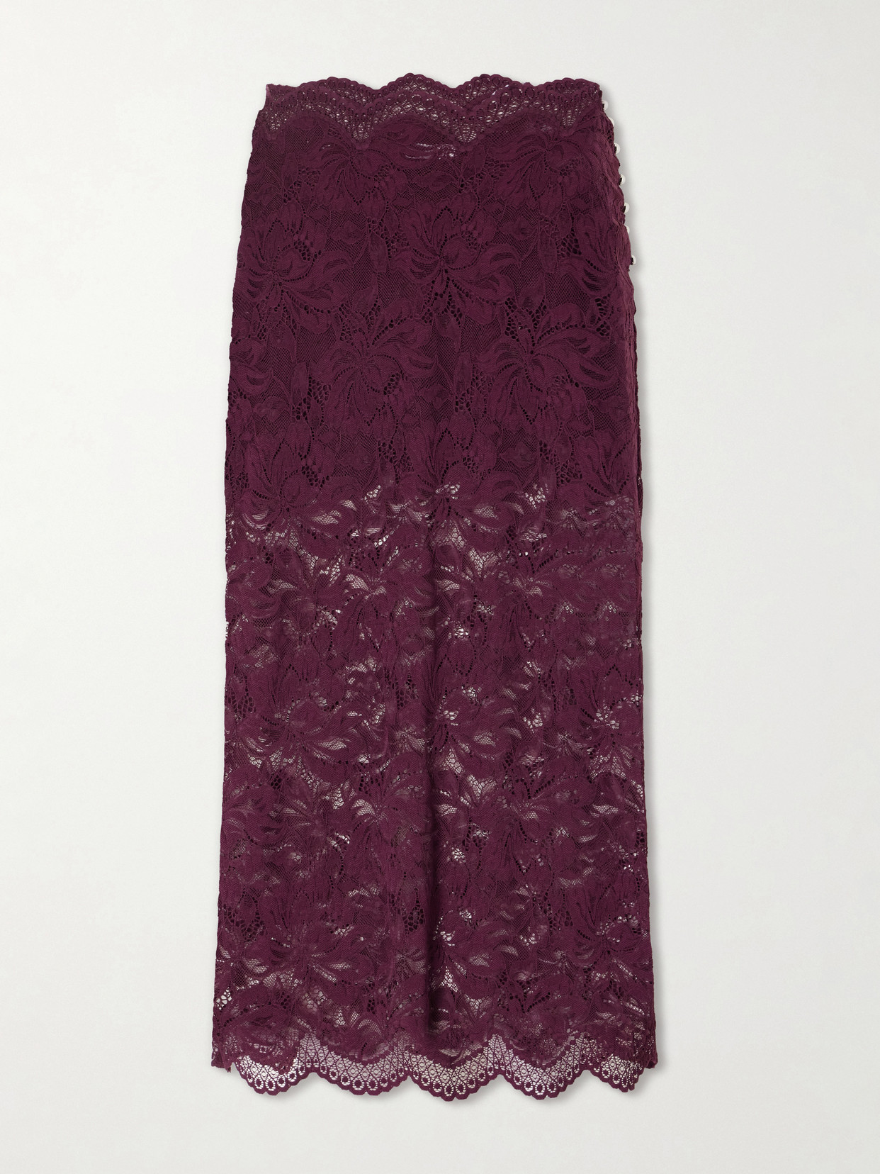 Bead-Embellished Lace Midi