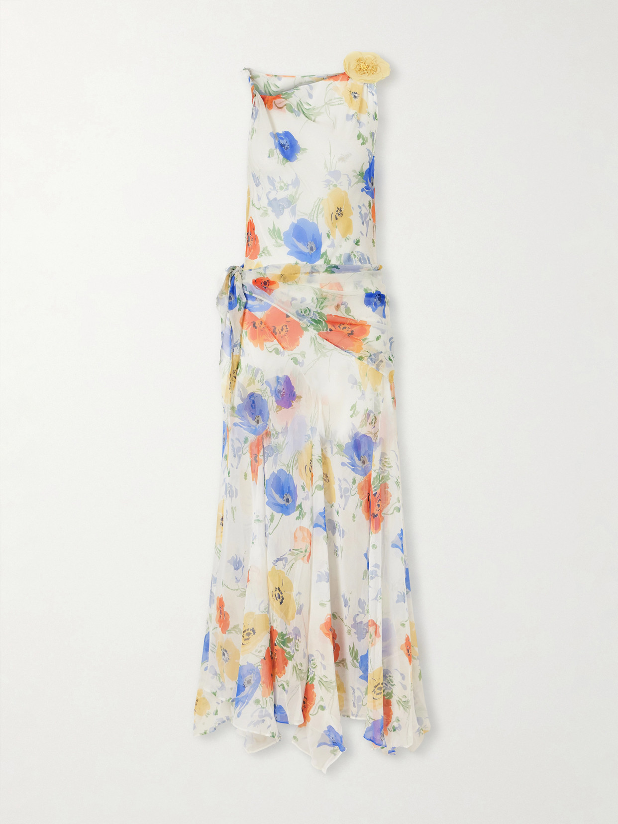 DÔEN - Zephrine Floral-print Silk-chiffon Maxi Dress - Multi