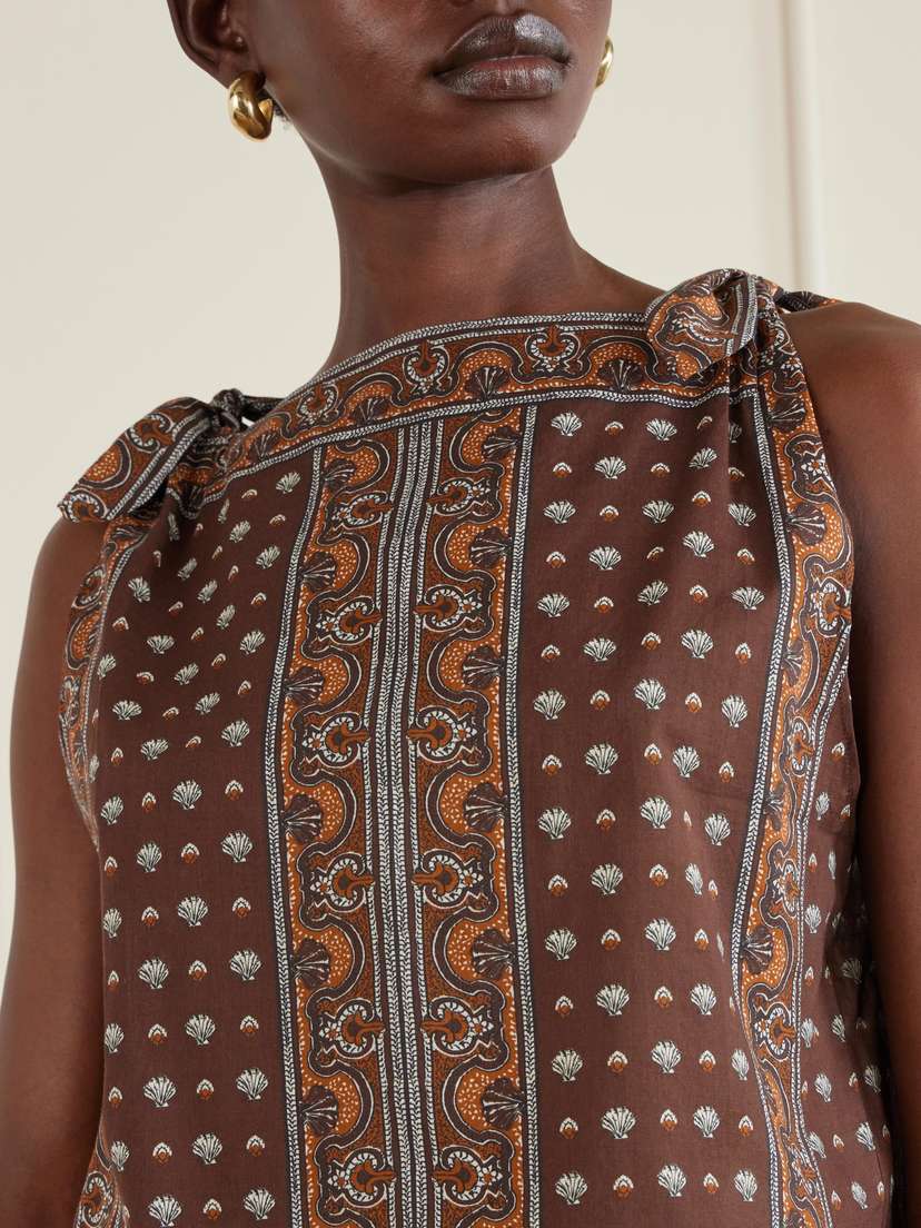 DÔEN Amalia Printed Organic Cotton Top | Thumbnail 4