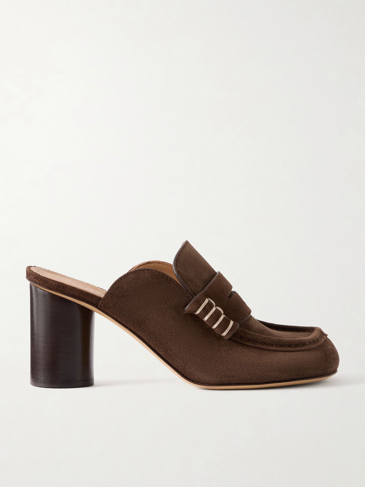 suede mule pumps
