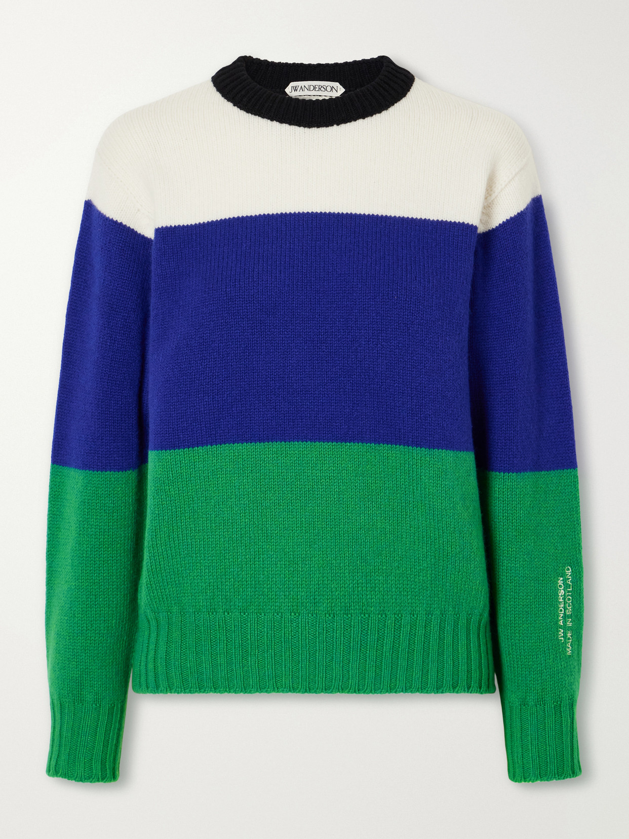 Color-Block Intarsia-Knit Sweater