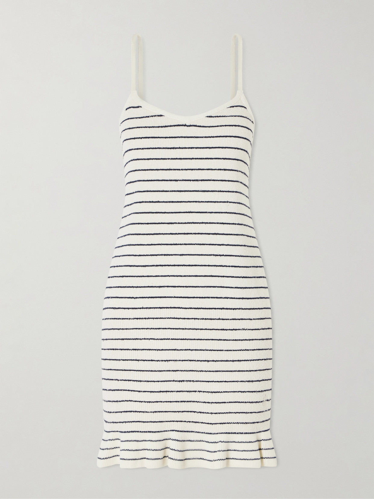 Jw Anderson Striped Cotton-blend Terry Mini Dress In Multi