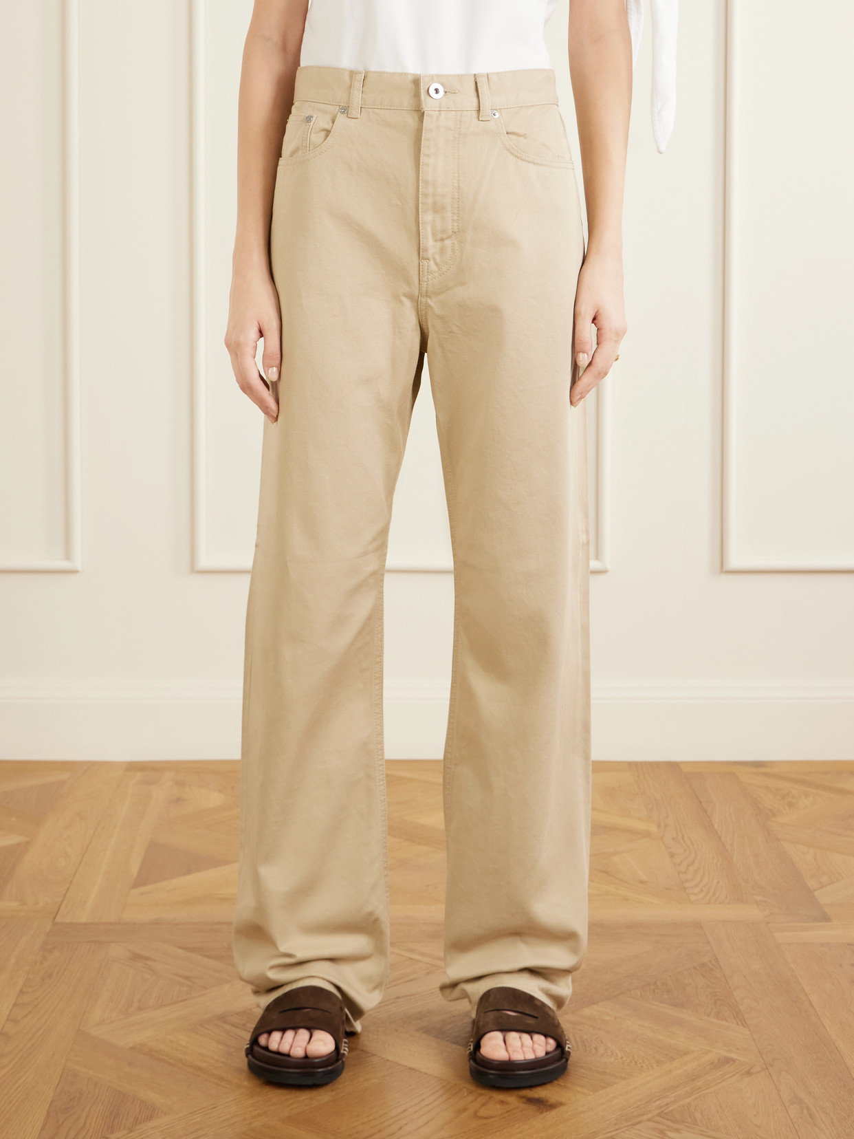 Mid-Rise Straight-Leg Jeans