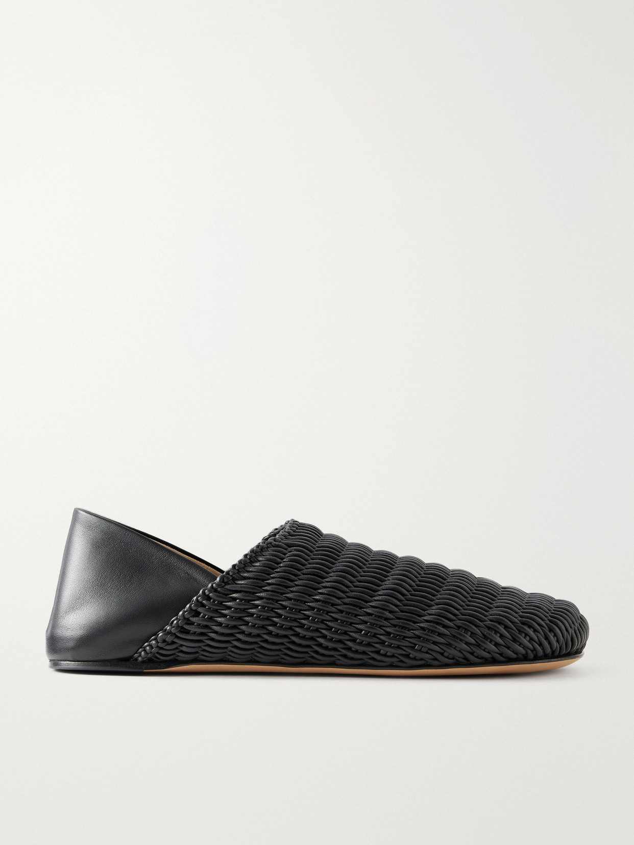 JW Anderson - Woven Leather Mules - Black
