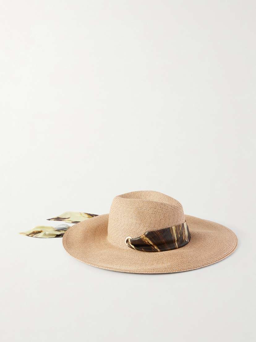 Eugenia Kim Cassidy Satin-trimmed Straw Hat