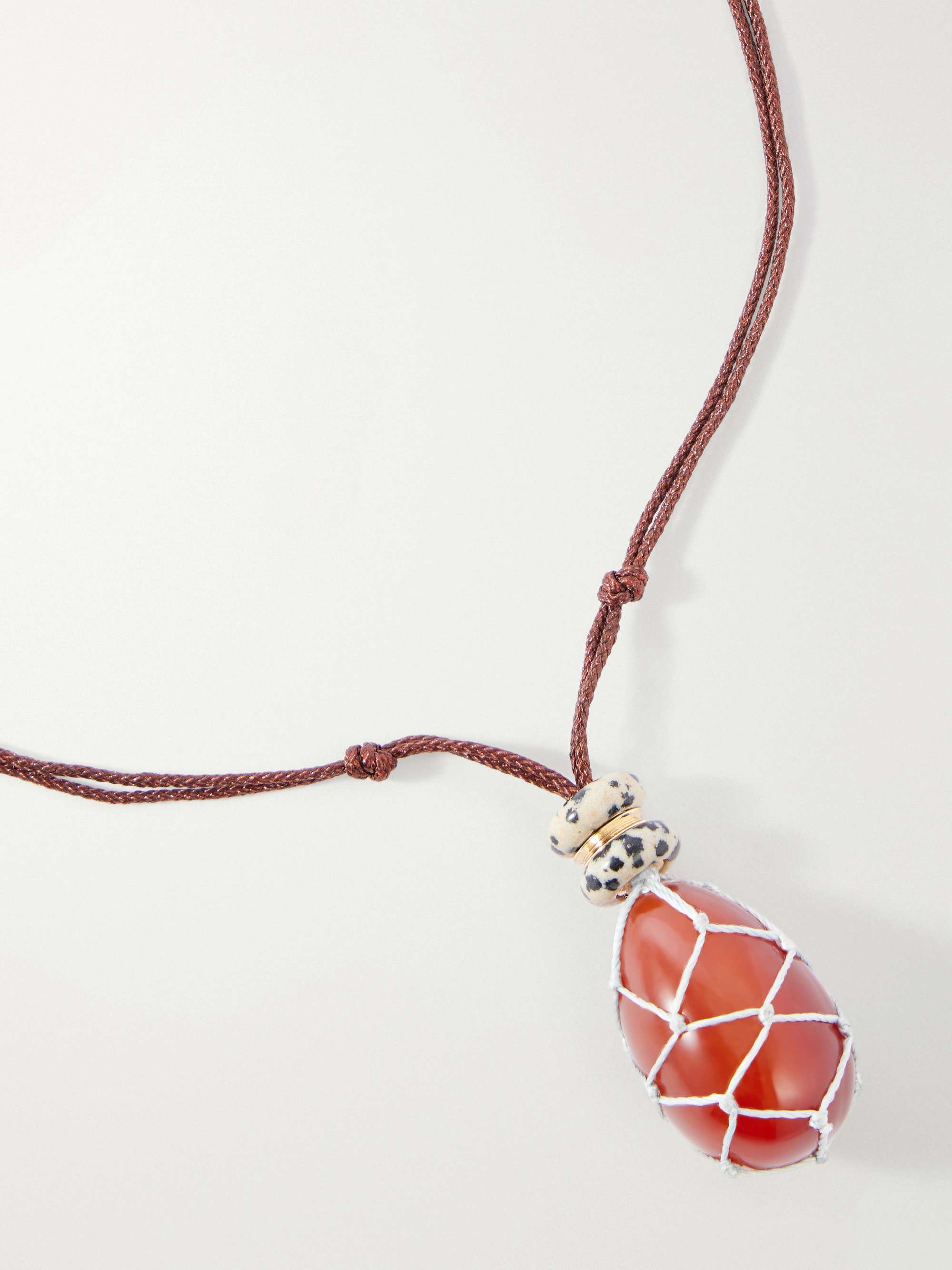 ROXANNE ASSOULIN The Net Stone carnelian pendant necklace | NET-A