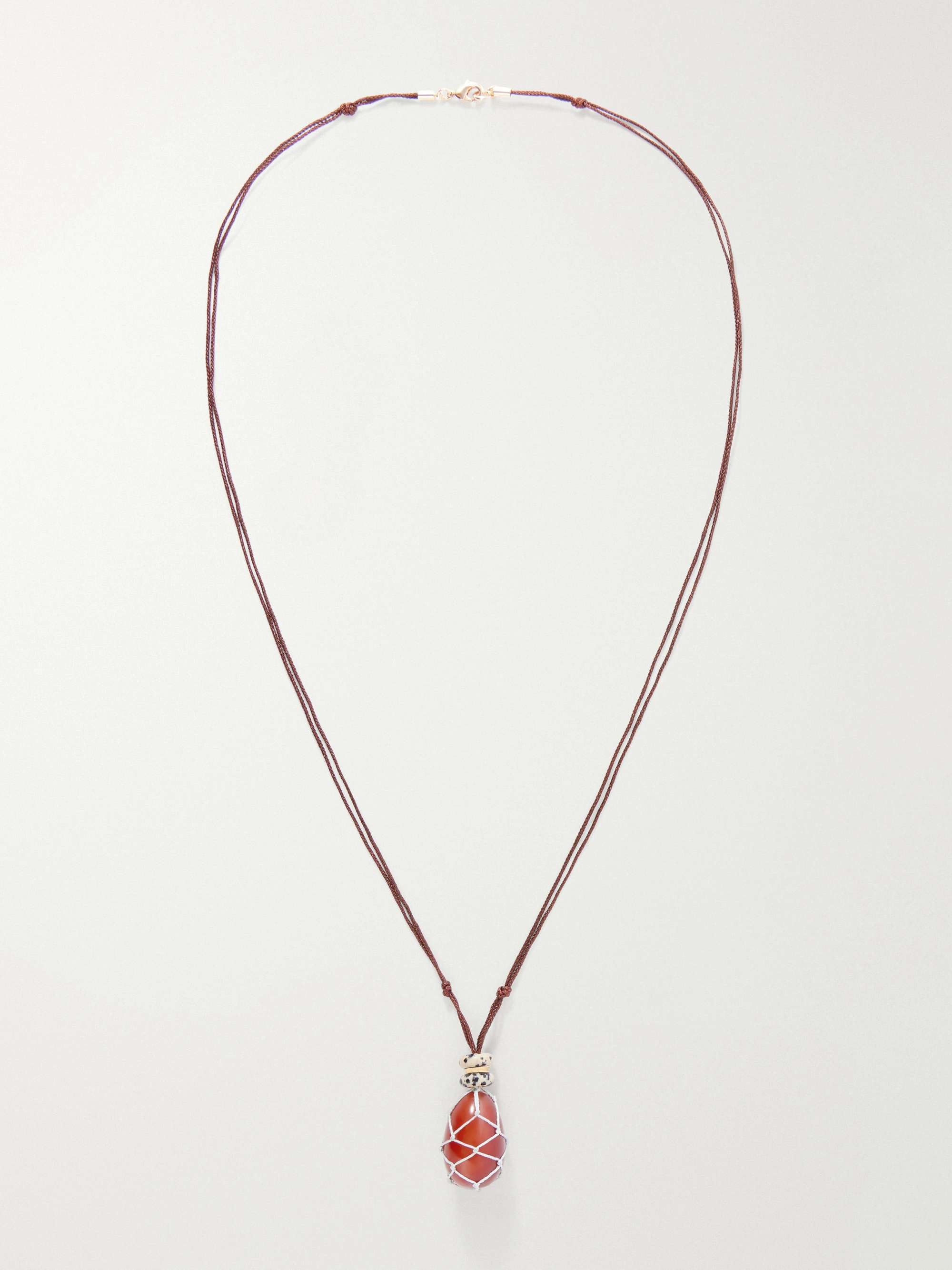 ROXANNE ASSOULIN The Net Stone carnelian pendant necklace | NET-A