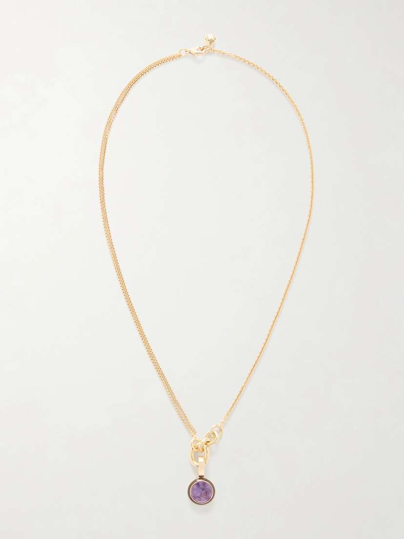Roxanne Assoulin The Single Drop Gold-tone And Cubic Zirconia Necklace | Thumbnail 5 Roxanne Assoulin The Single Drop Gold-tone And Cubic Zirconia Necklace | Thumbnail 5
