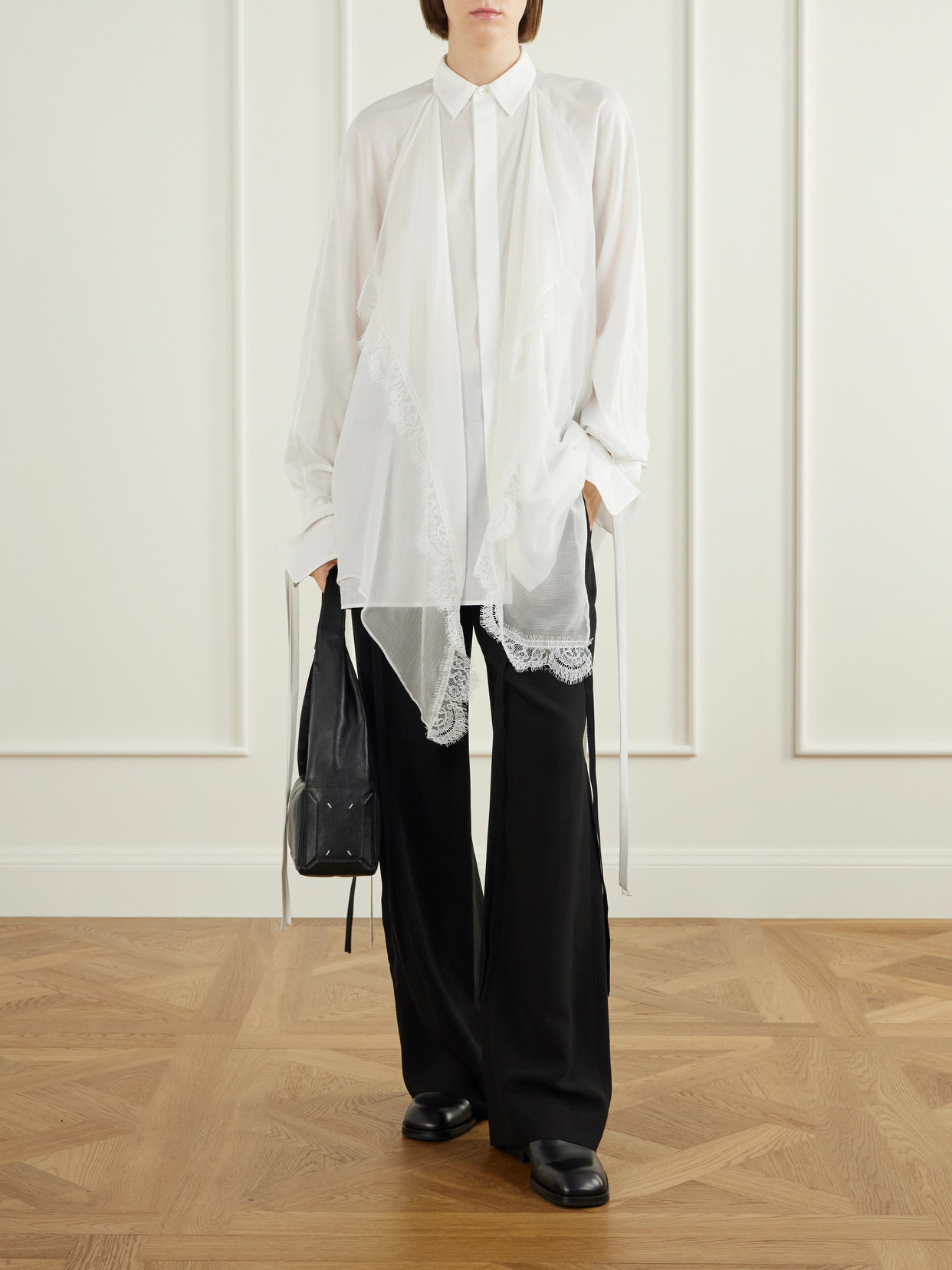 Sini Silk-Trimmed Cotton Shirt