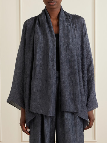 Cortana Anhelo crinkled silk-charmeuse jacket