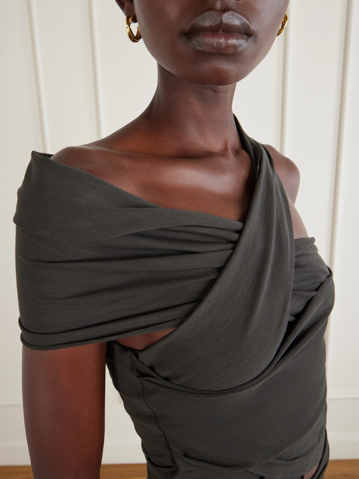 Myia Asymmetrical Crepe Blouse