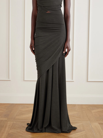 Cortana Myia crepe maxi skirt