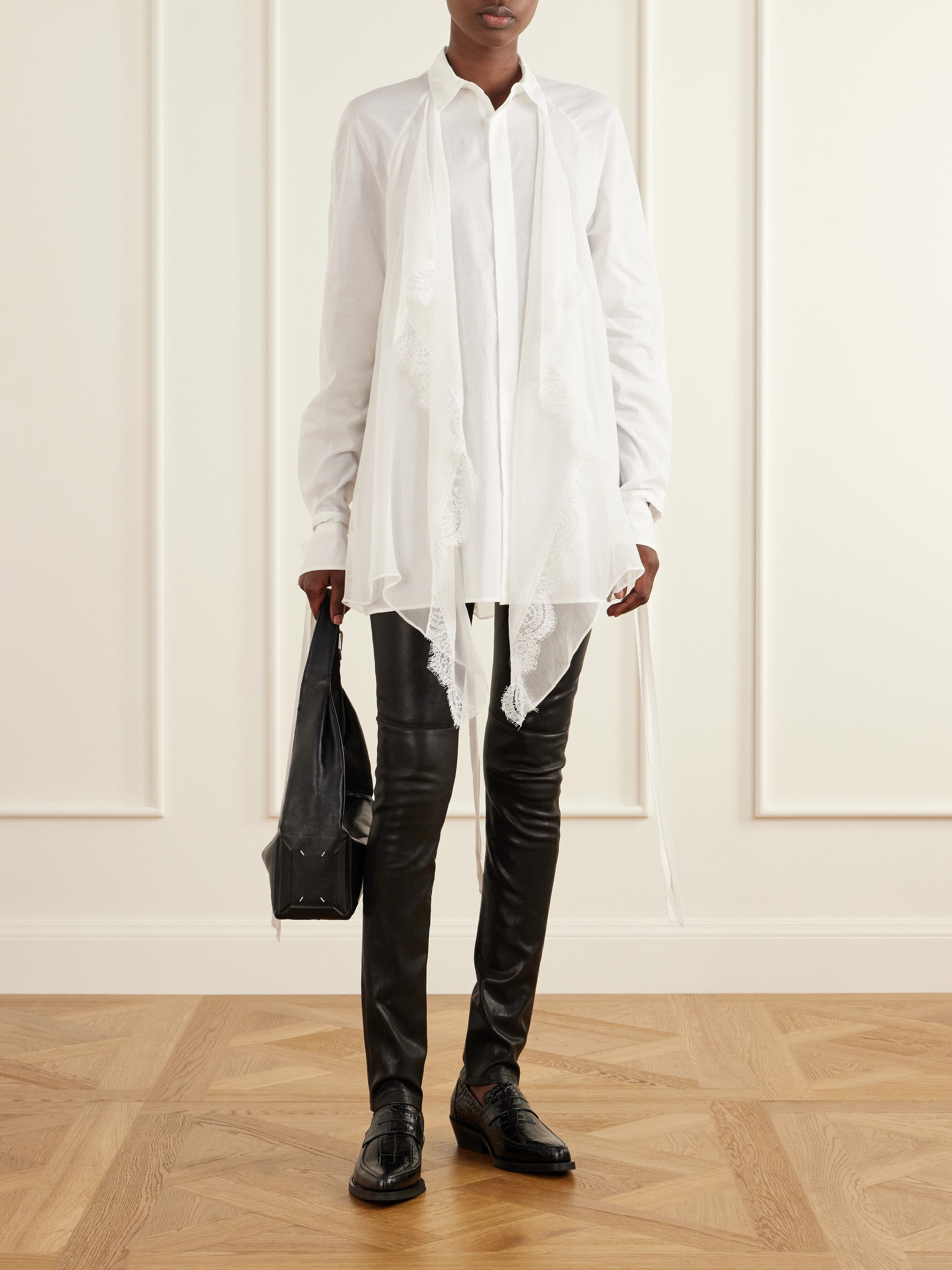 ANN DEMEULEMEESTER Florence leather skinny pants